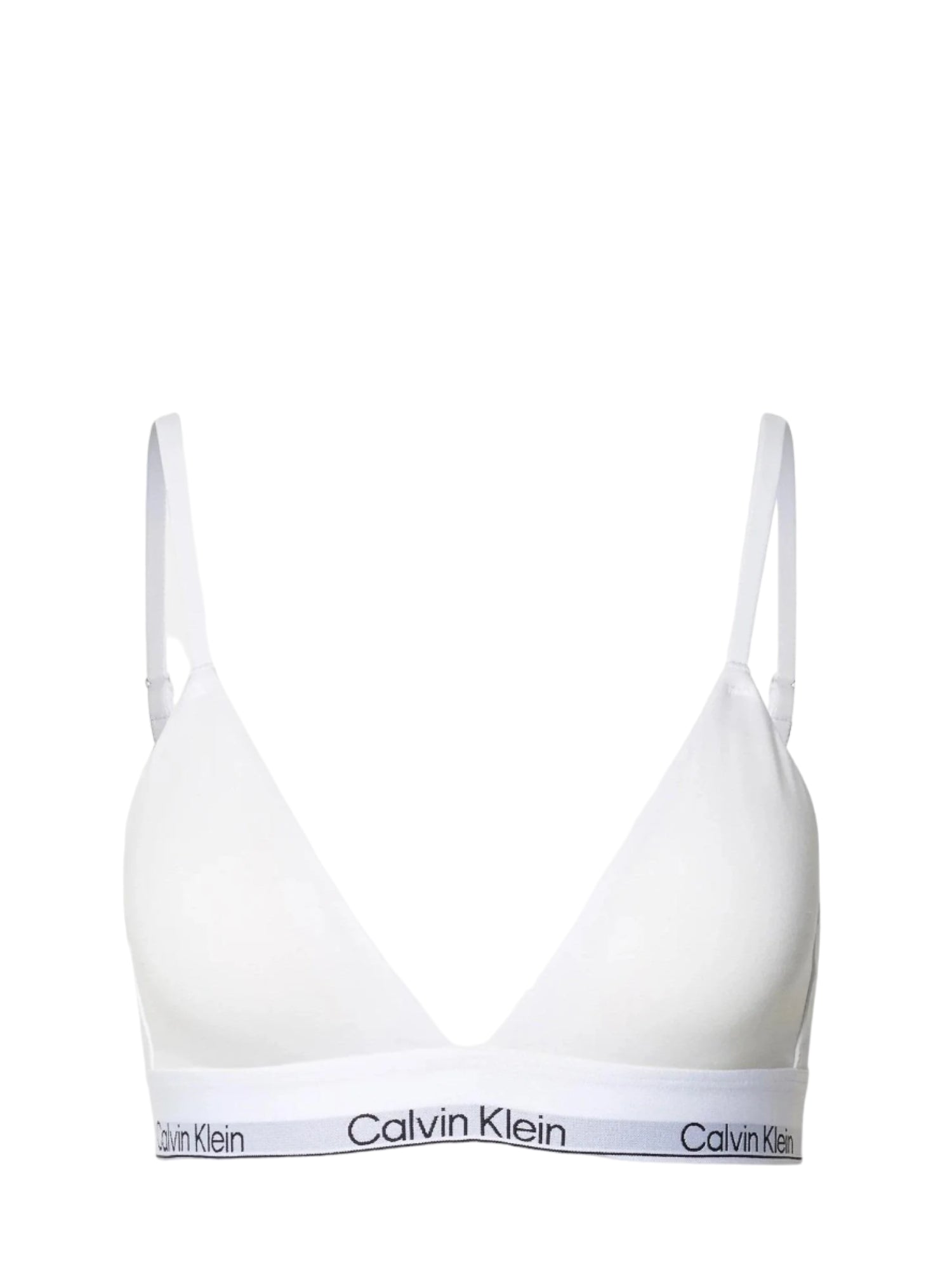 Calvin Klein reggiseno a triangolo con fascia logata bianco 000QF5650E 100 Calvin Klein Underwear