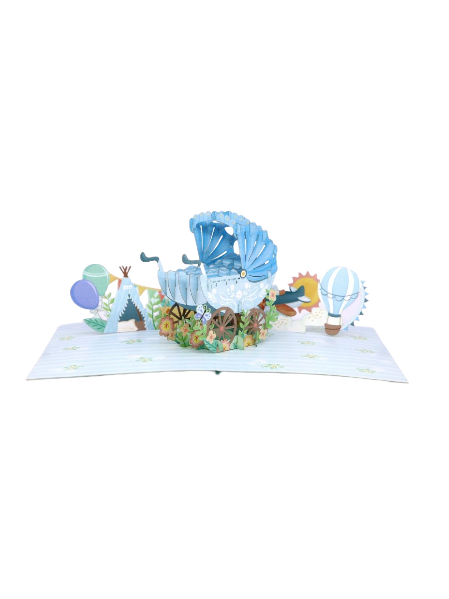 Origamo biglietto di auguri pop up per nascita bambino KN156 BABY BOY ORIGAMO