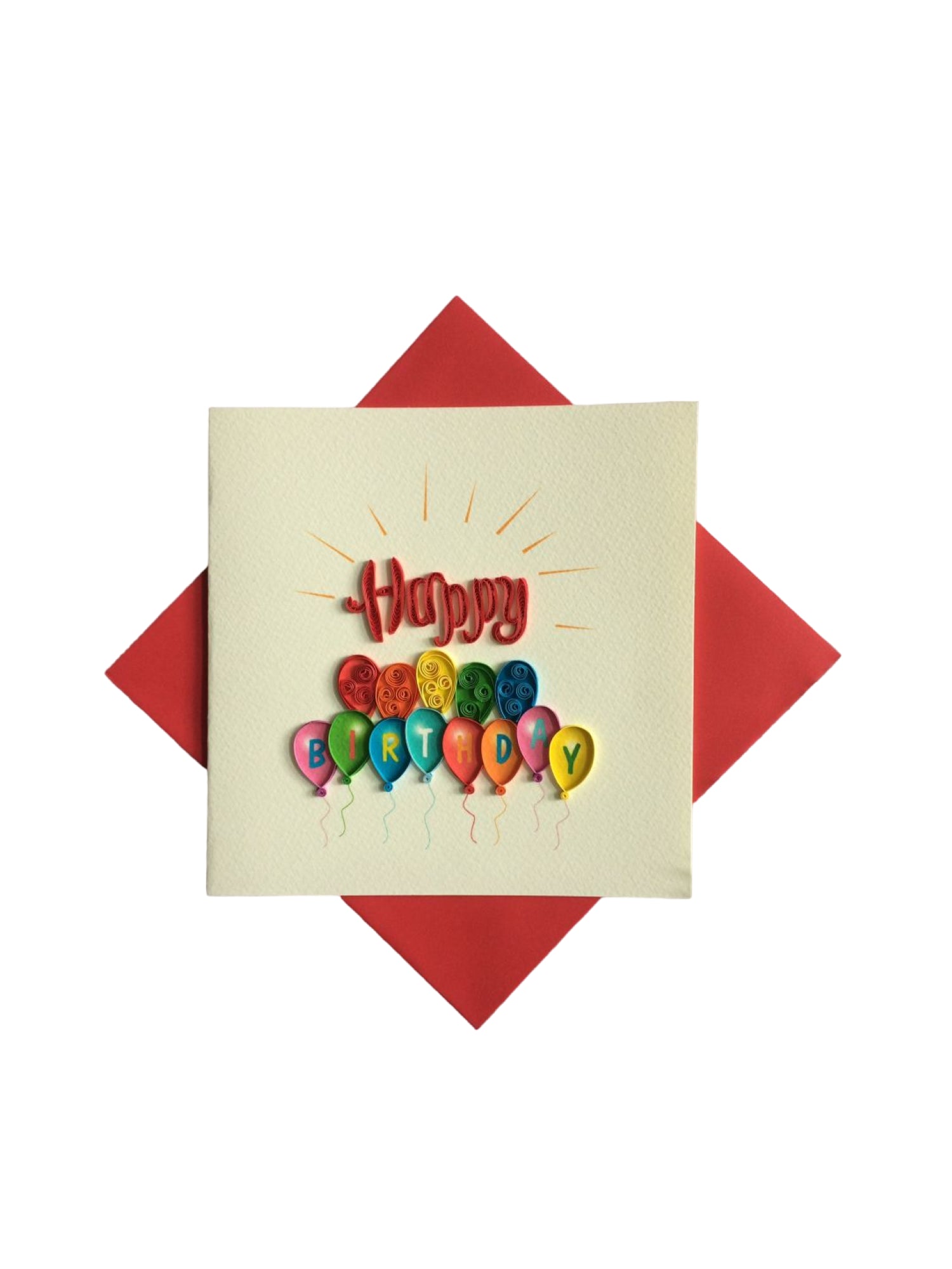 Origamo biglietto di auguri QC022 HB PALLONCINI ORIGAMO