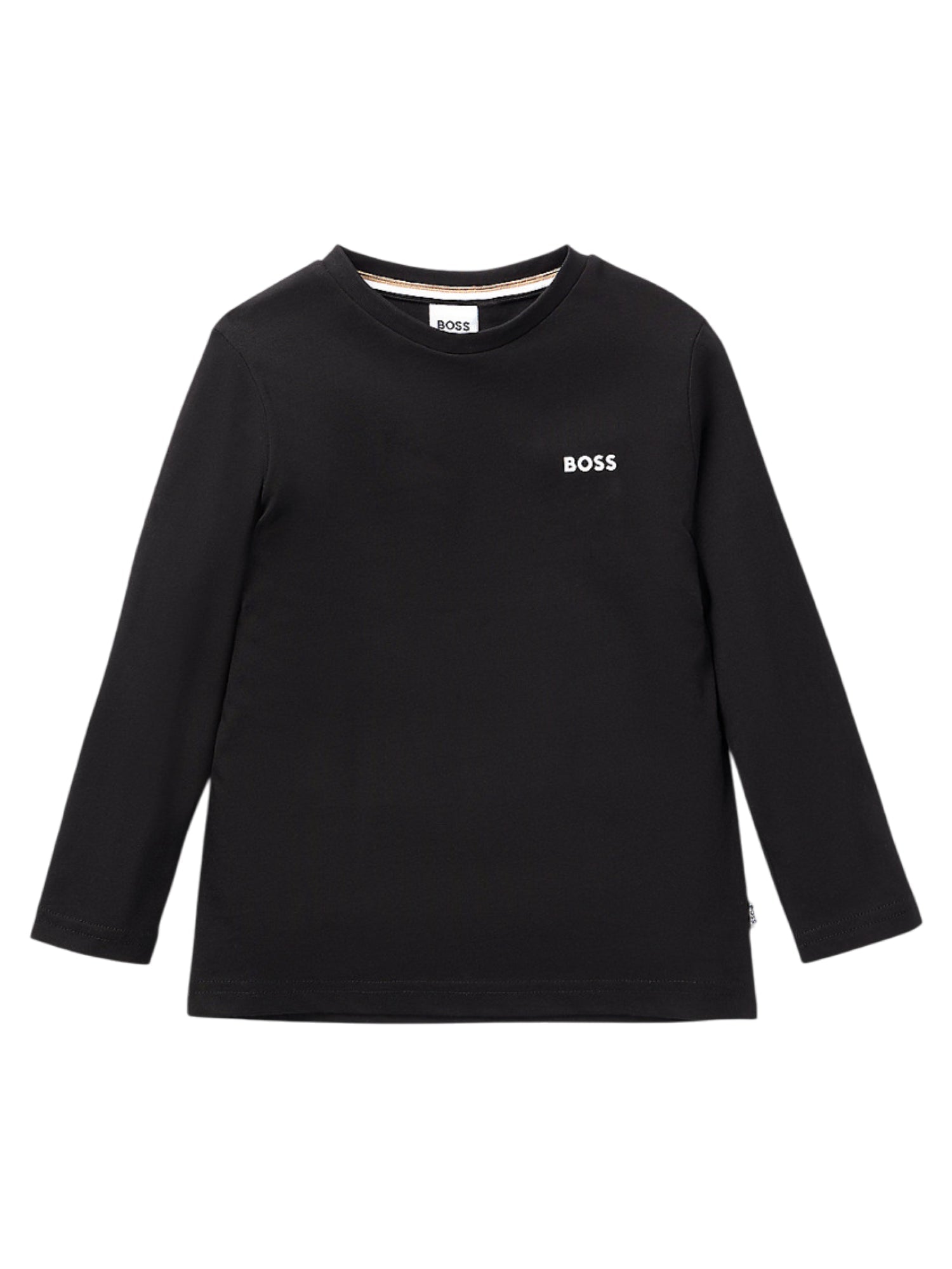 Boss T-shirt manica lunga con mini logo nero J51212 NERO BOSS