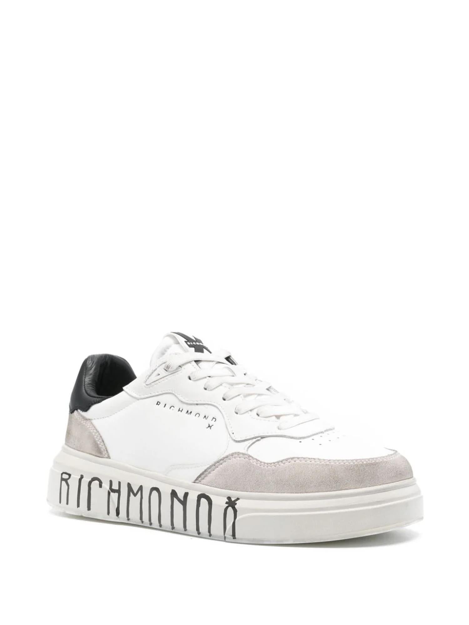 John Richmond sneakers in ecopelle e suede avorio 25318-CP C John RICHMOND