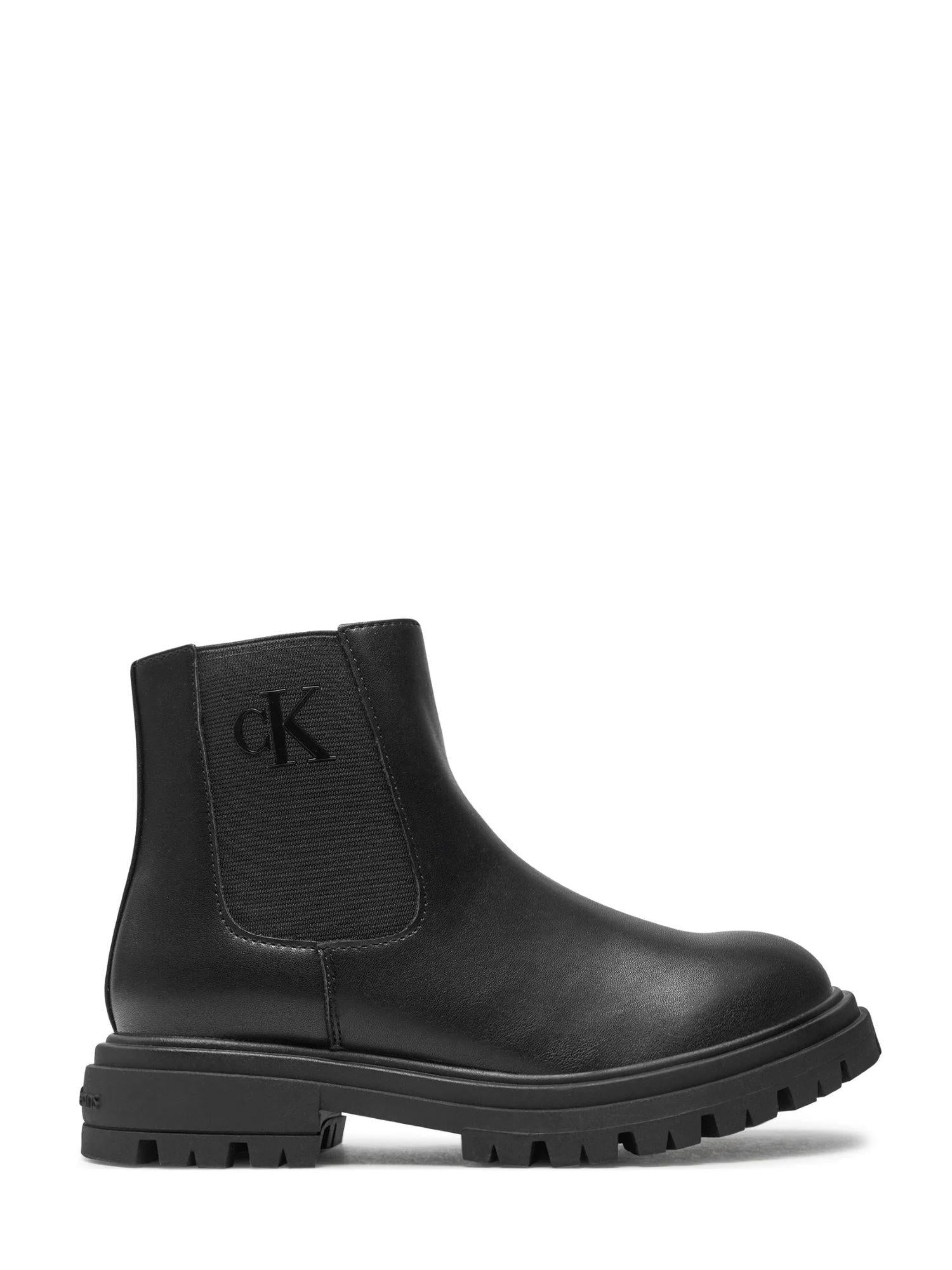 Tommy Hilfiger stivaletti in ecopelle con logo nero V3X5-81097-1355 999 Tommy Hilfiger