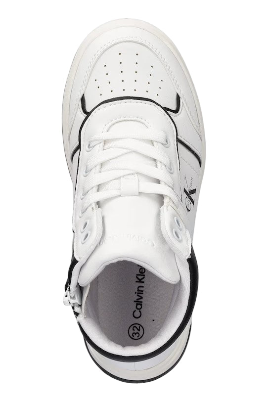 Calvin Klein Jeans sneakers alte bambino in ecopelle bianco V3X9-83164-1355 X002 Calvin Klein Footwear