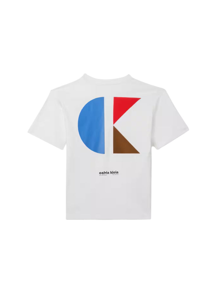 Calvin Klein Jeans T-shirt manica corta con logo bianco IB0IB02543 YAF Calvin Klein Jeans