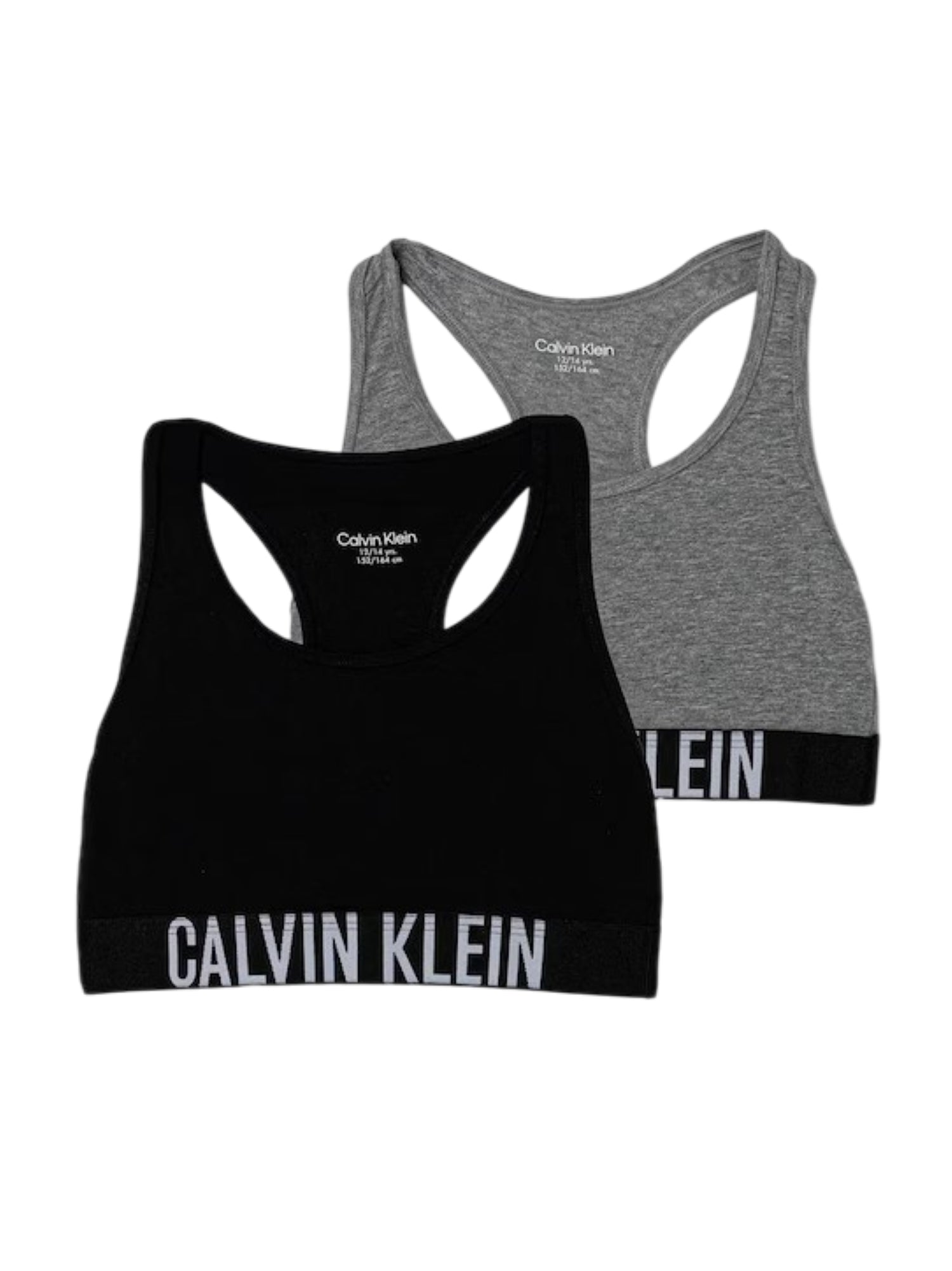 Calvin Klein Underwear set 2 reggiseno bambina in cotone nero grigio G80G800744 0SC Calvin Klein Underwear