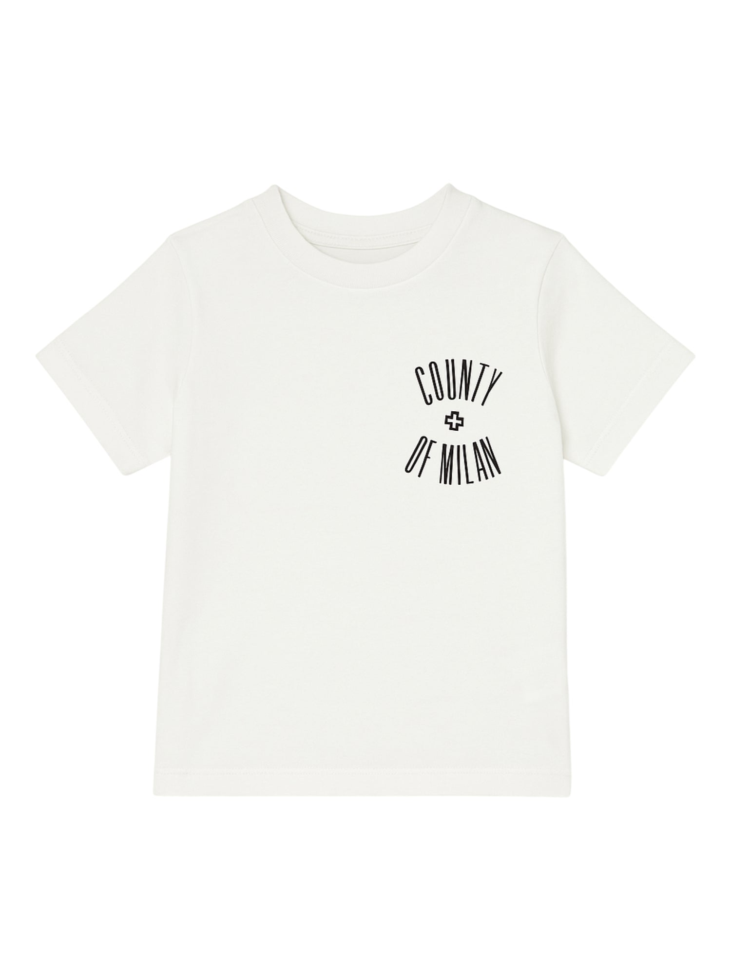 County of Milan T-shirt bambino con logo bianco latte F5CMJBTH043 002 COUNTY OF MILAN KIDS