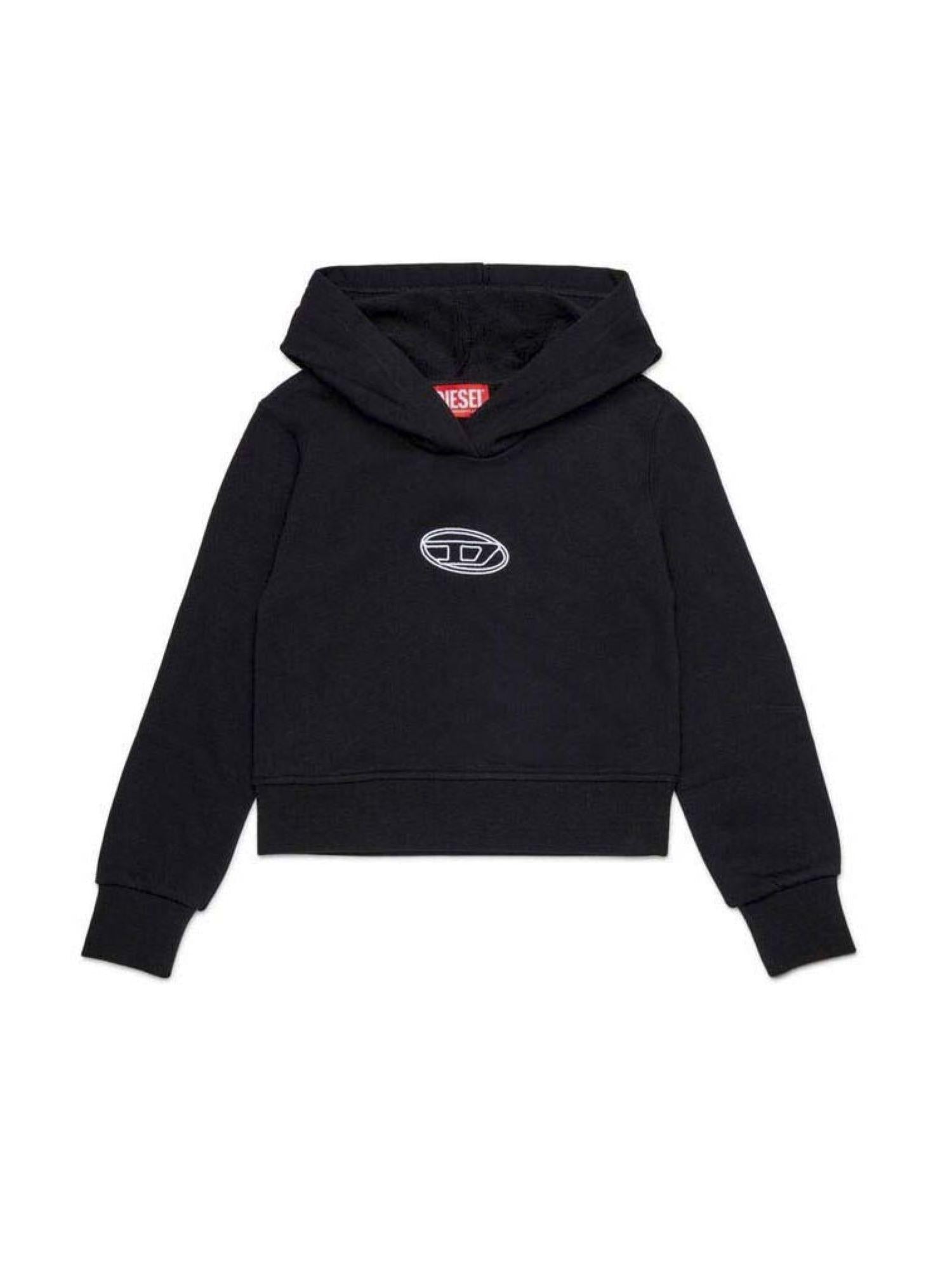 Diesel felpa con cappuccio Sasyhood nero J02416-KYAX3 K900 DIESEL