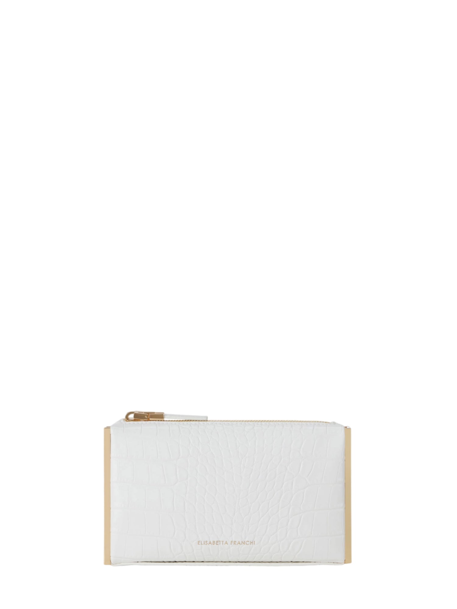 Elisabetta Franchi clutch in ecopelle coccodrillo bianco BS51A56E2 360 ELISABETTA FRANCHI