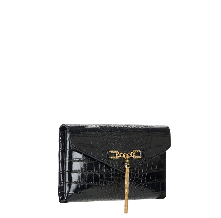 Elisabetta Franchi pochette in ecopelle coccodrillo nero BS56A57E2 110 ELISABETTA FRANCHI