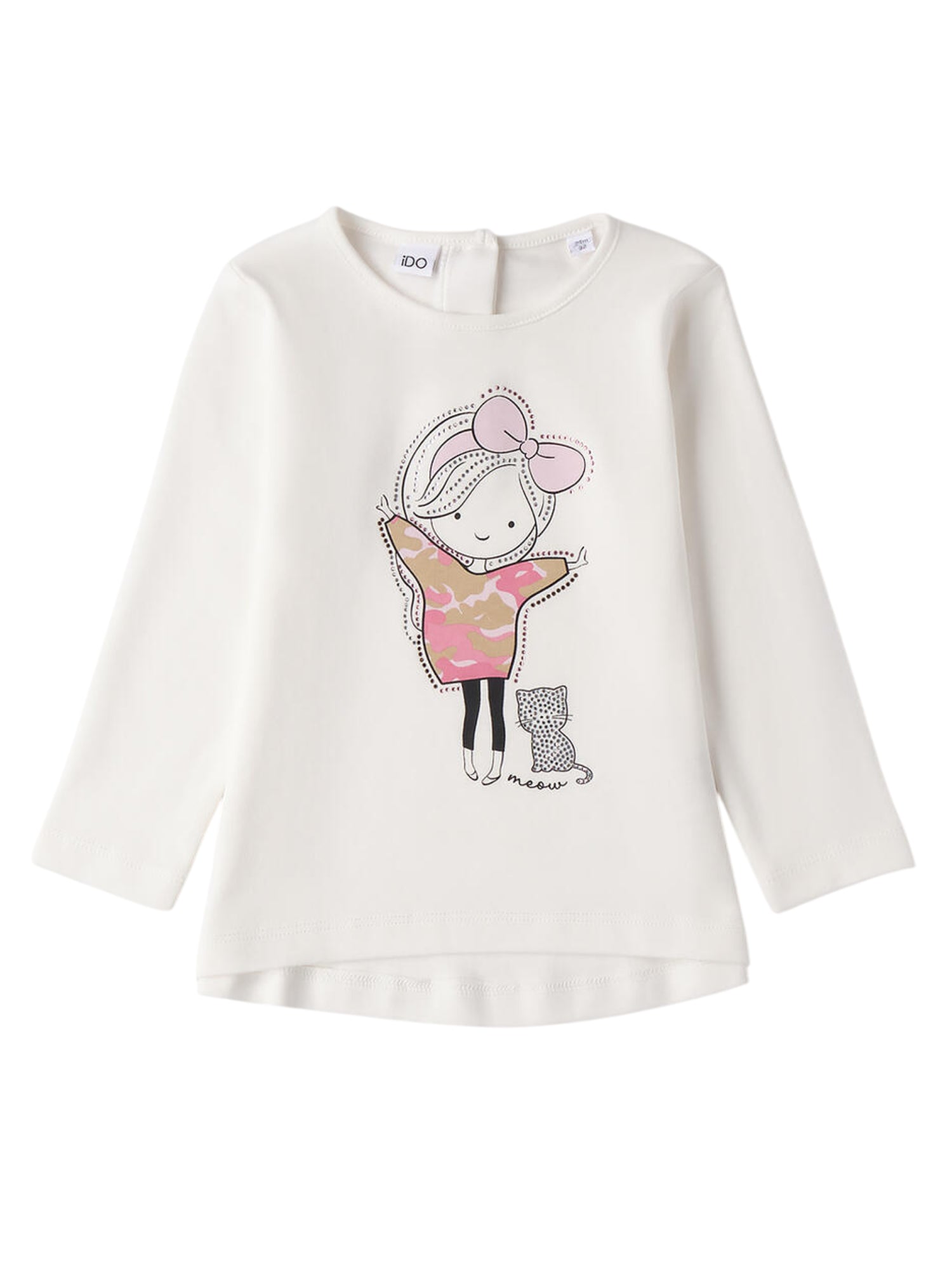 iDo T-shirt manica lunga bambina bianco 4F295 0112 iDO