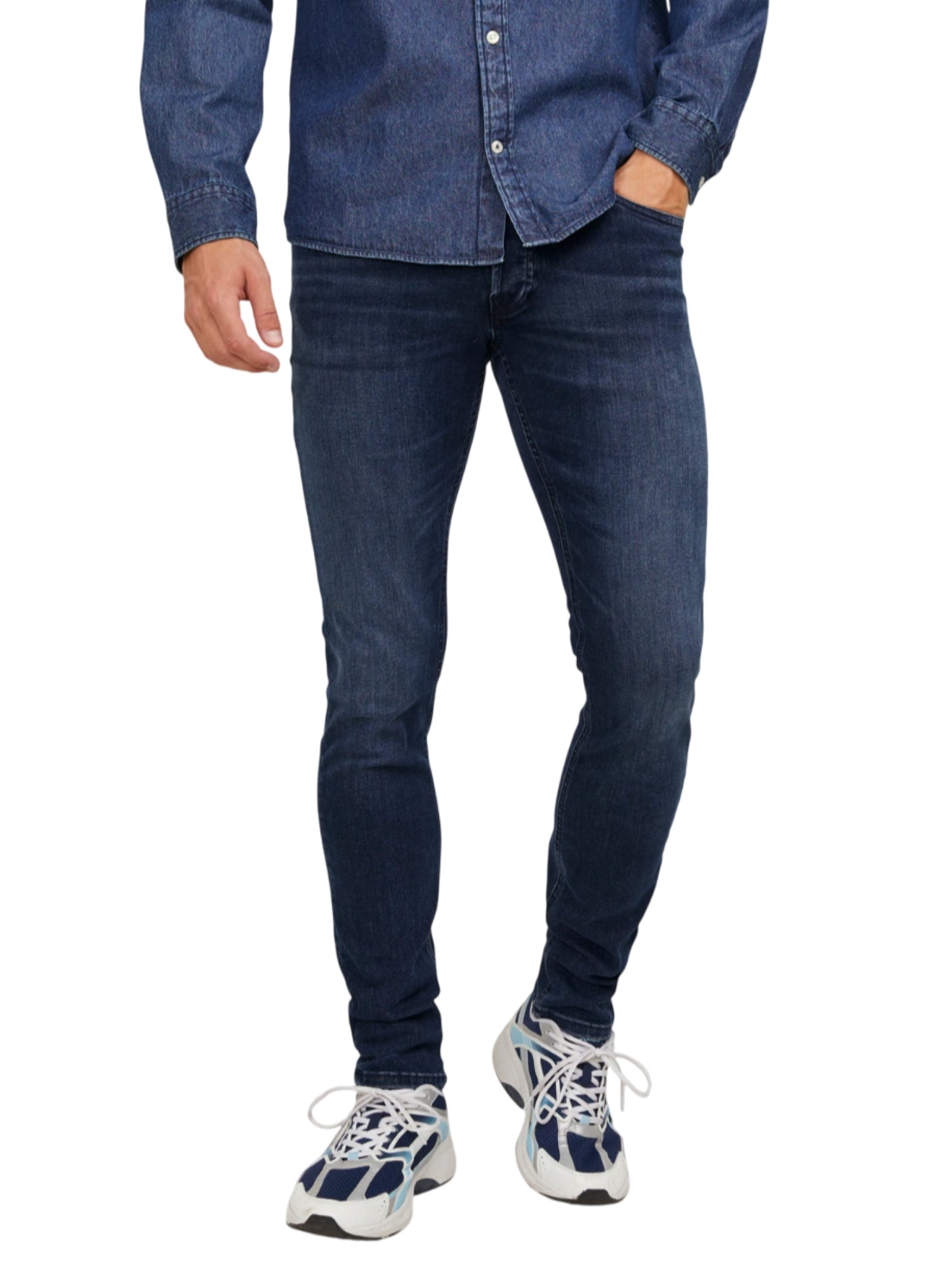 Jack&Jones jeans gamba slim lavaggio medio 12173407 CB812 JACK&JONES