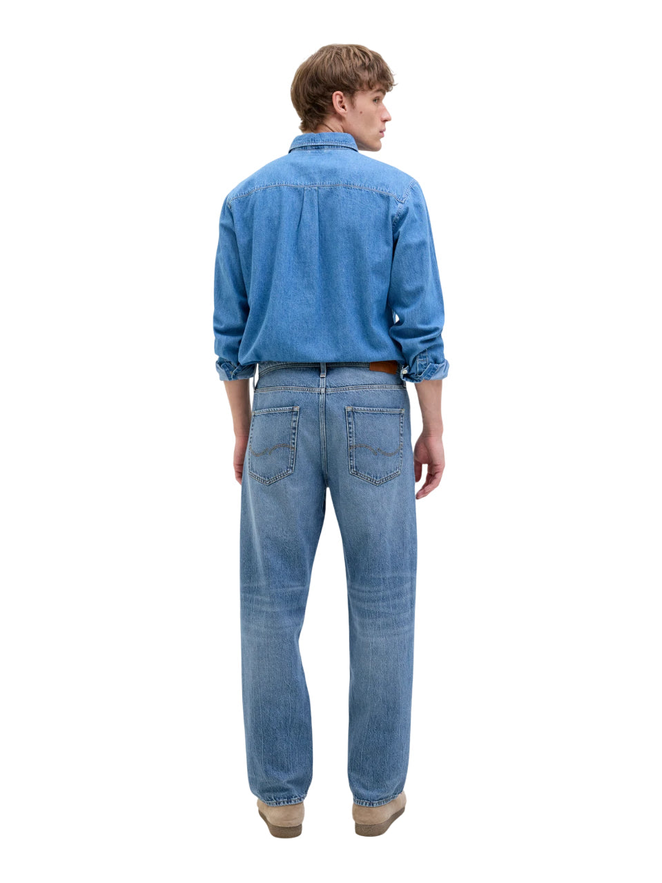 Jack&Jones jeans gamba larga Jjieddie lavaggio blu 12278123 SQ229 JACK&JONES