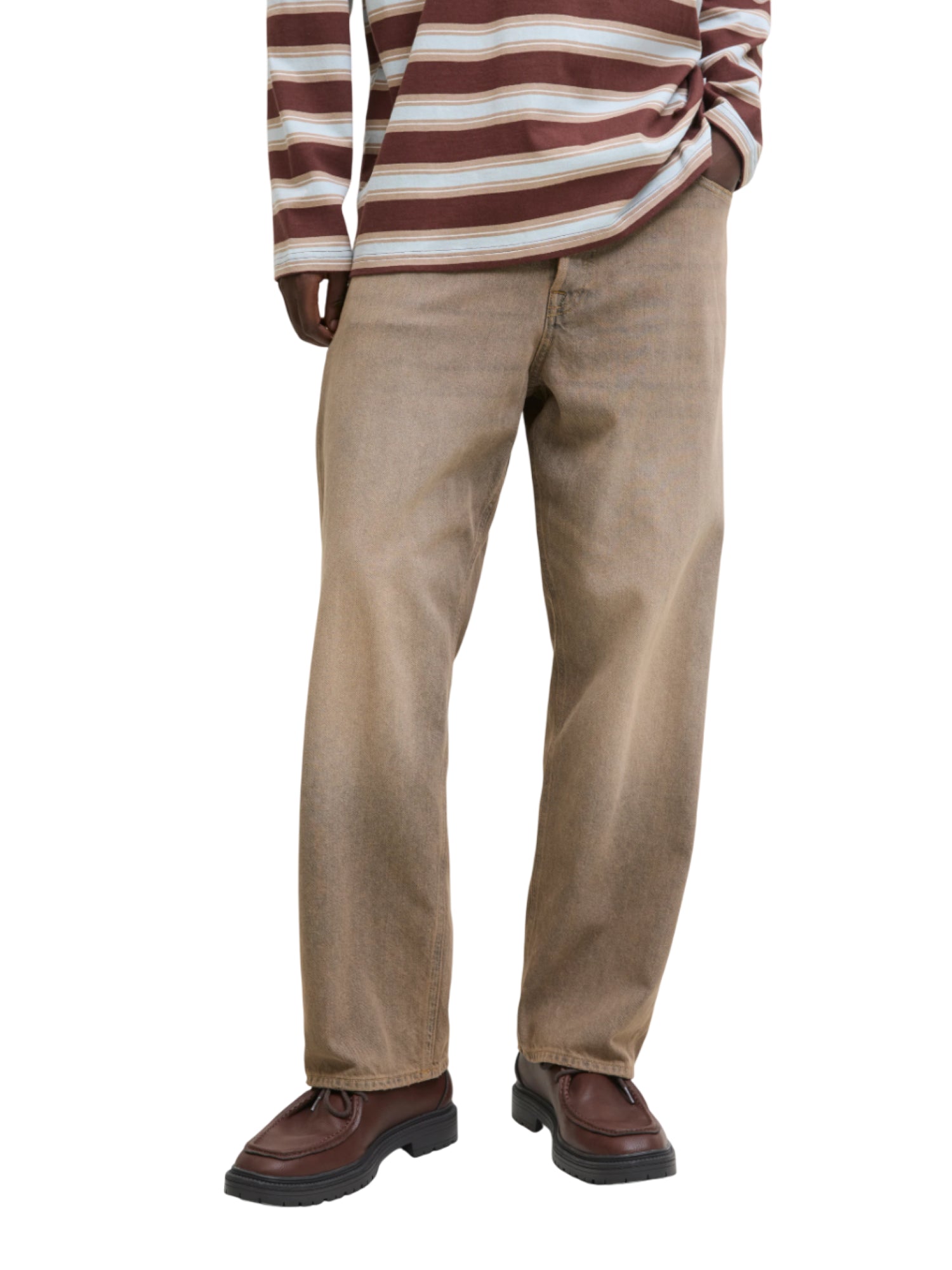 Jack&Jones jeans baggy Alex gamba dritta marrone 12282601 SQ074 JACK&JONES