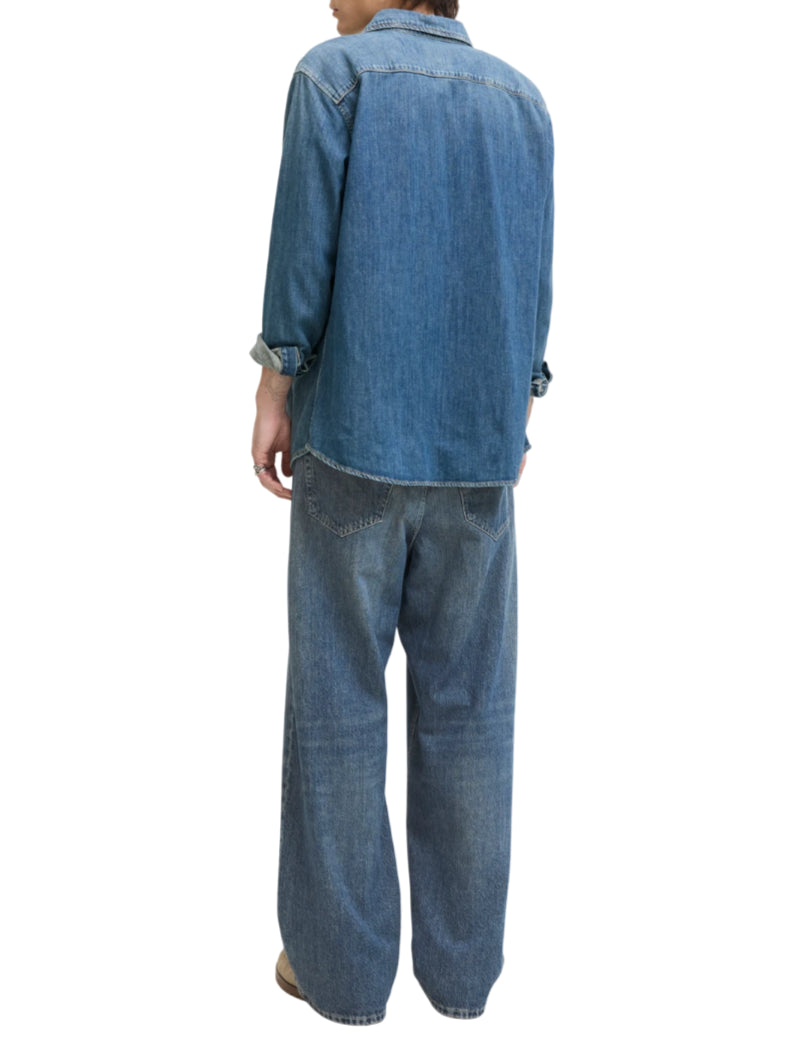 Jack&Jones jeans gamba larga Dave lavaggio blu 12283806 AM582 JACK&JONES