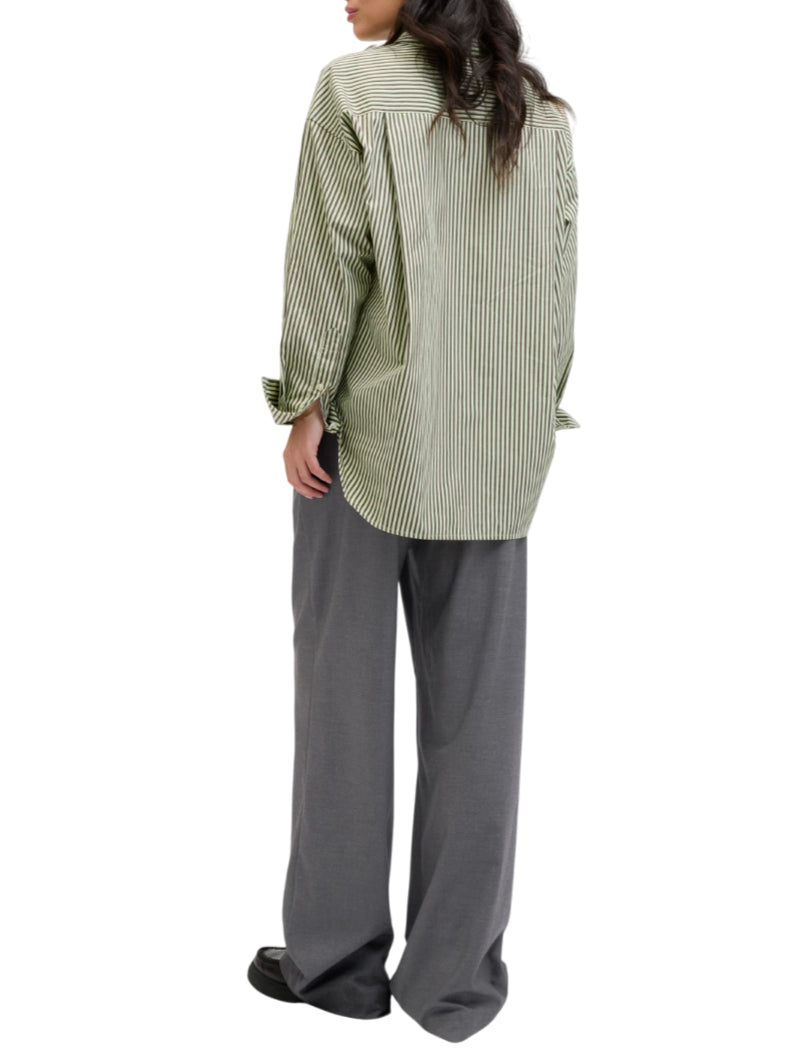 Jjxx pantaloni donna vita alta con pinces grigio 12248958 DARK GREY MELANGE JJXX