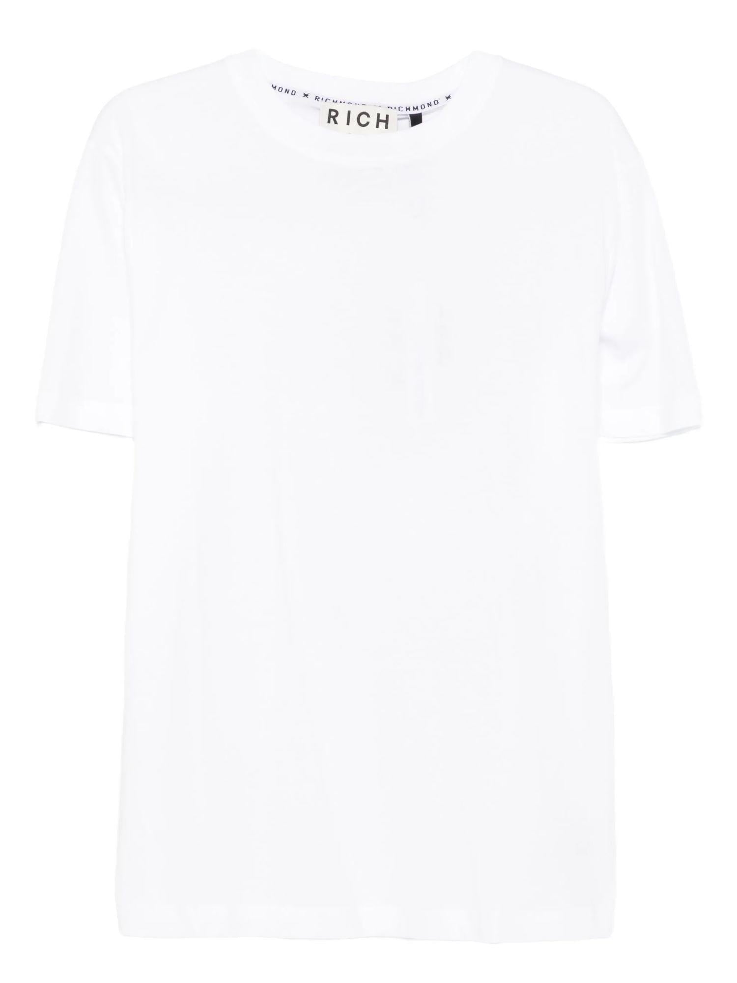 John Richmond T-shirt in cotone Pima bianco UMA25053TS WHITE John RICHMOND