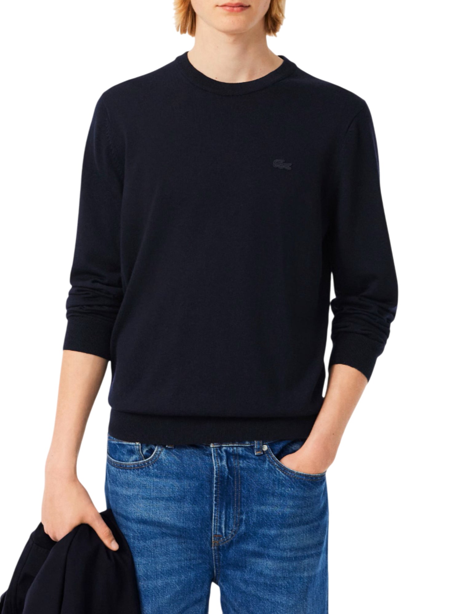 Lacoste maglia uomo in lana blu AH1969 166 LACOSTE