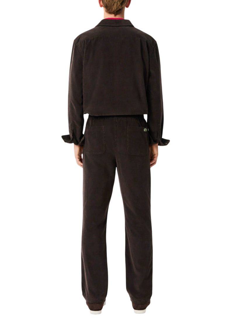 Lacoste pantaloni uomo in velluto a costine marrone HH5120 SKB LACOSTE