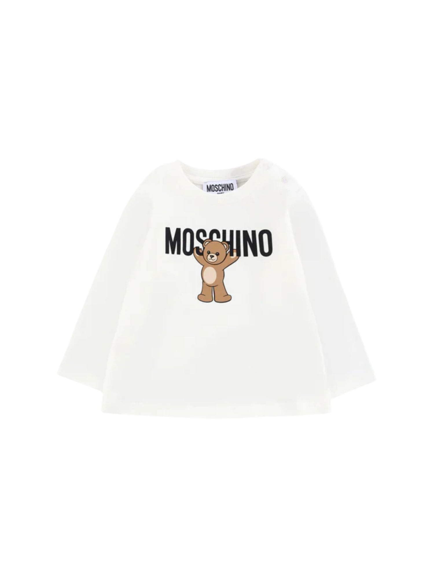 Moschino T-shirt neonato manica lunga panna MZO00R-LAA10 10063 MOSCHINO