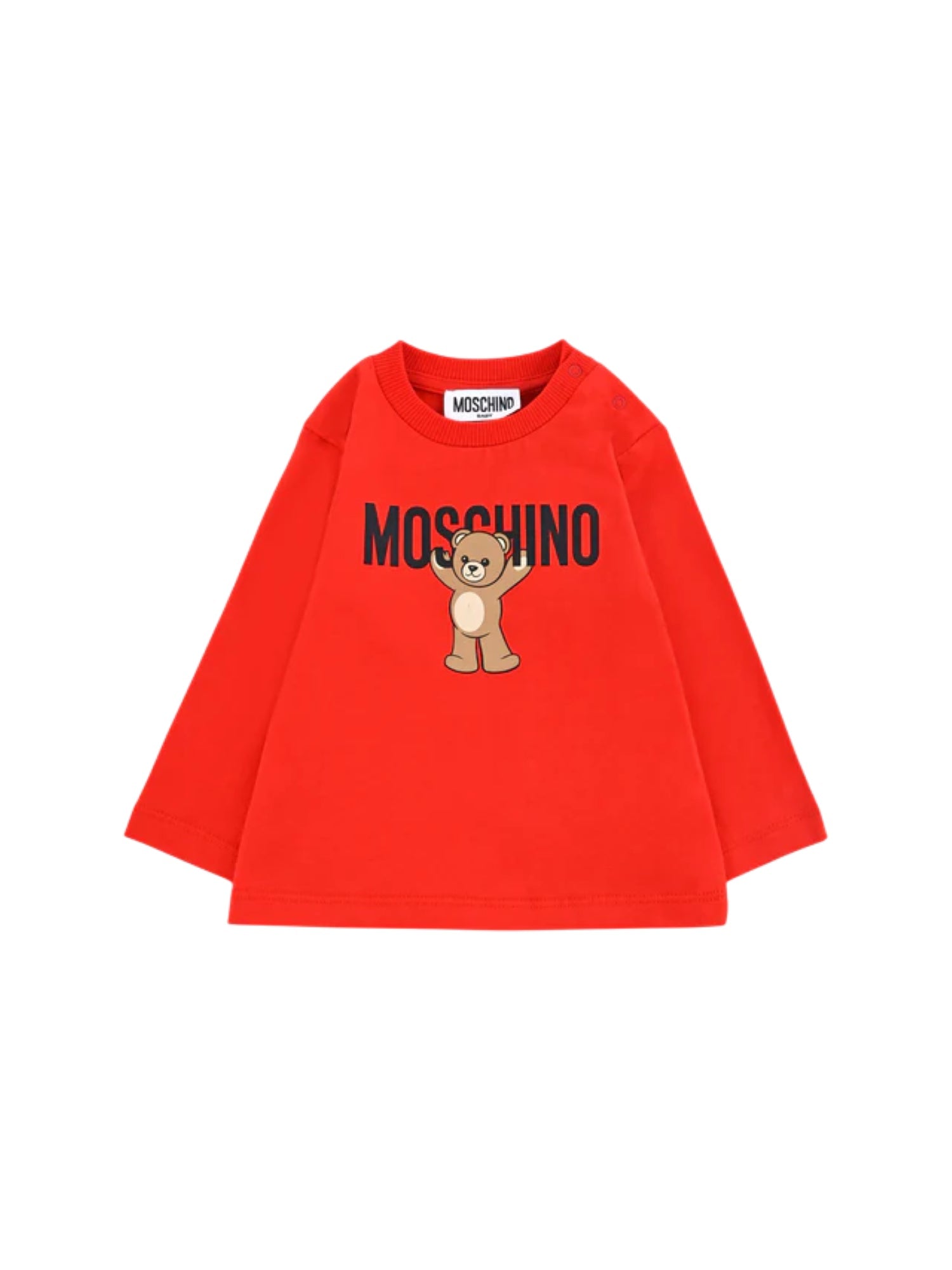 Moschino T-shirt neonato manica lunga rosso MZO00R-LAA10 50109 MOSCHINO