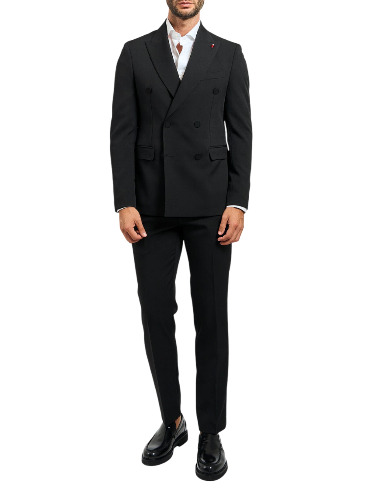 Mulish abito uomo doppiopetto Texas nero TEXAS-AB7217 NERO MULISH
