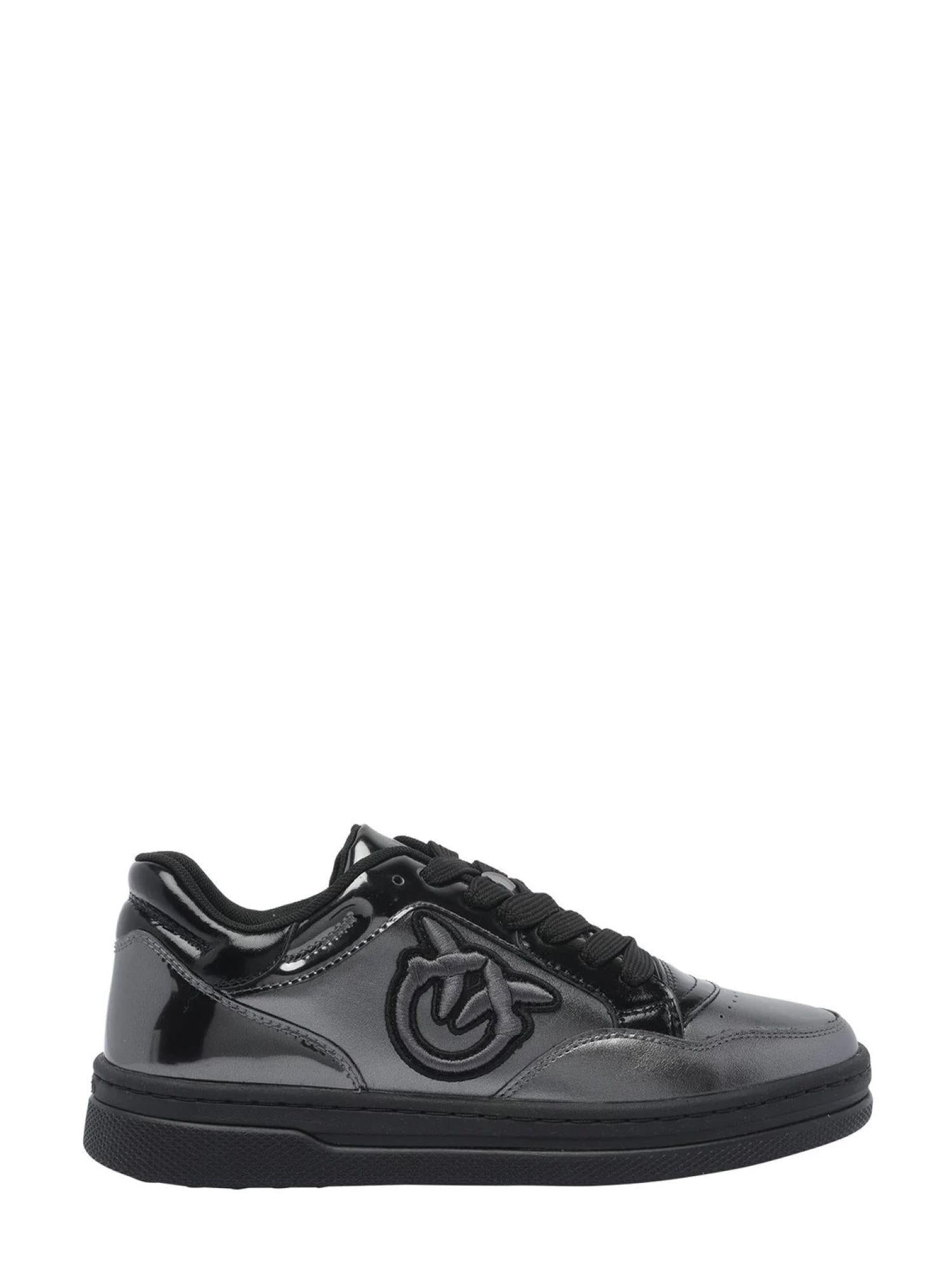Pinko sneakers Mandy in pelle laminata nero SS0077P049 Z80 PINKO