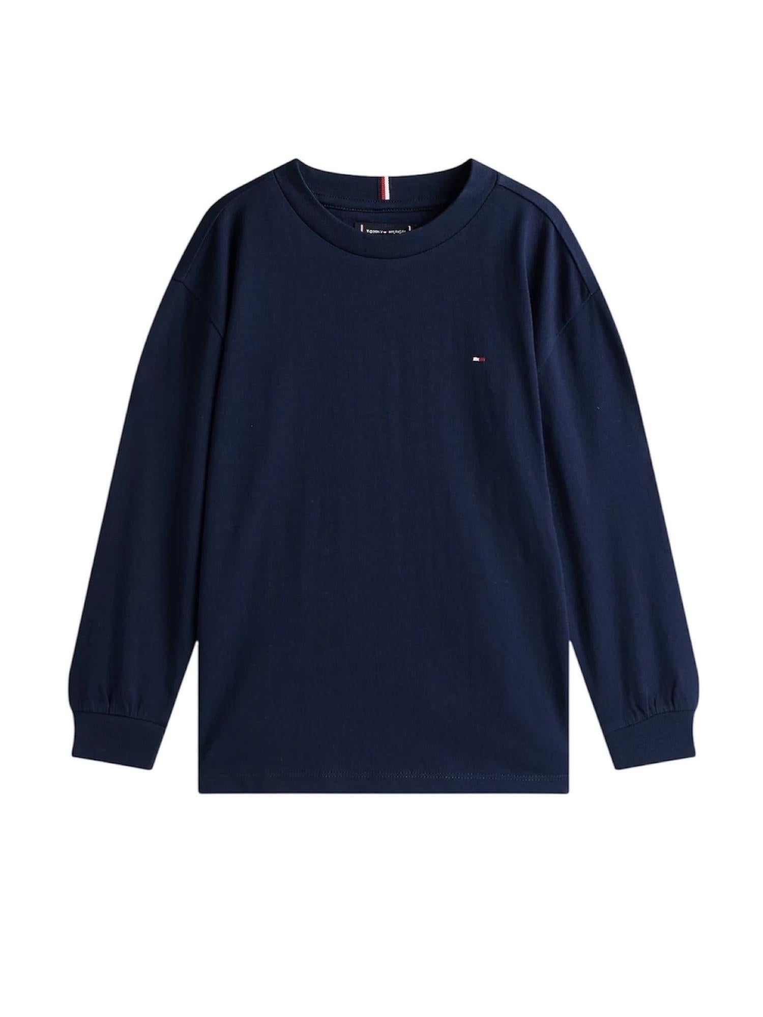 Tommy Hilfiger T-shirt manica lunga in jersey blu KB0KB09846 C1G Tommy Hilfiger
