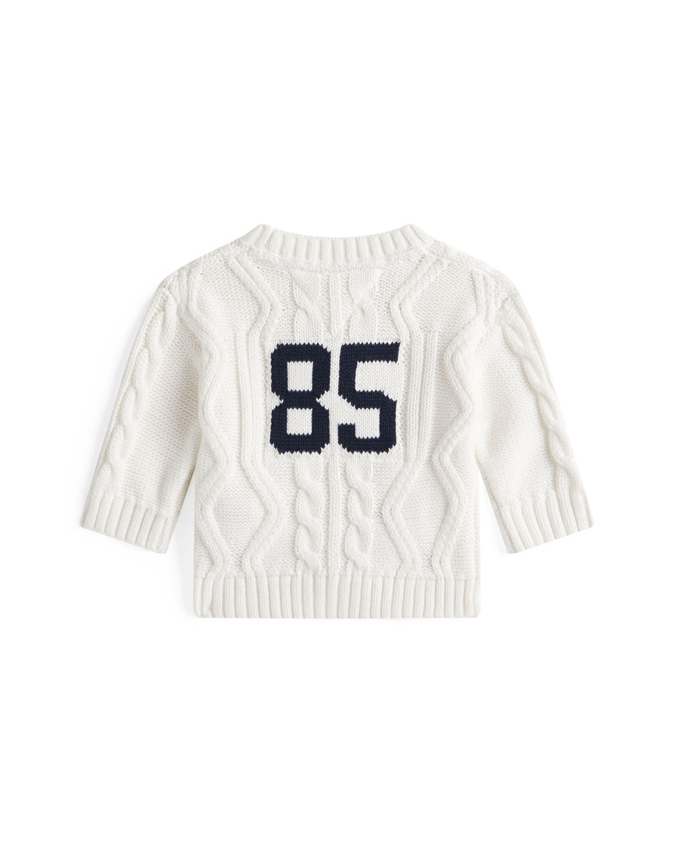 Tommy Hilfiger cardigan neonato con trecce panna KN0KN02090 YA8 Tommy Hilfiger