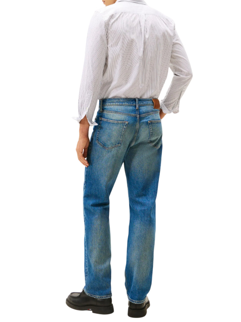 Tommy Hilfiger jeans uomo gamba larga lavaggio blu MW0MW40369 1A9 Tommy Hilfiger