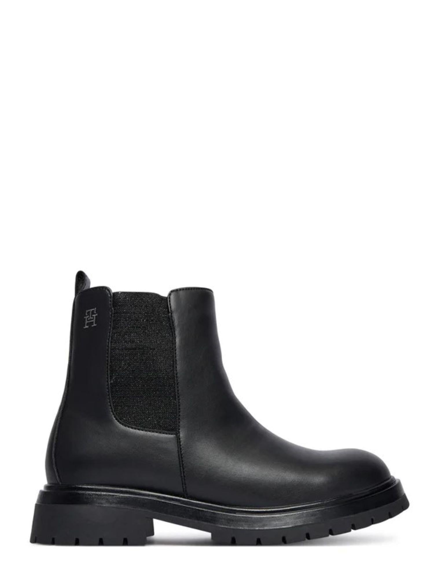 Tommy Hilfiger stivaletti Chelsea bambina in ecopelle nero T3A5-34152-1355 999 Tommy Hilfiger