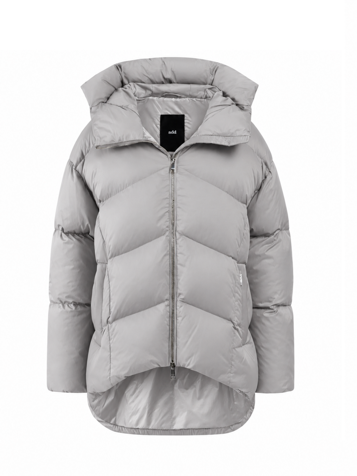 over in tessuto opaco con cappuccio GWA771AMAD ASH GREY Add