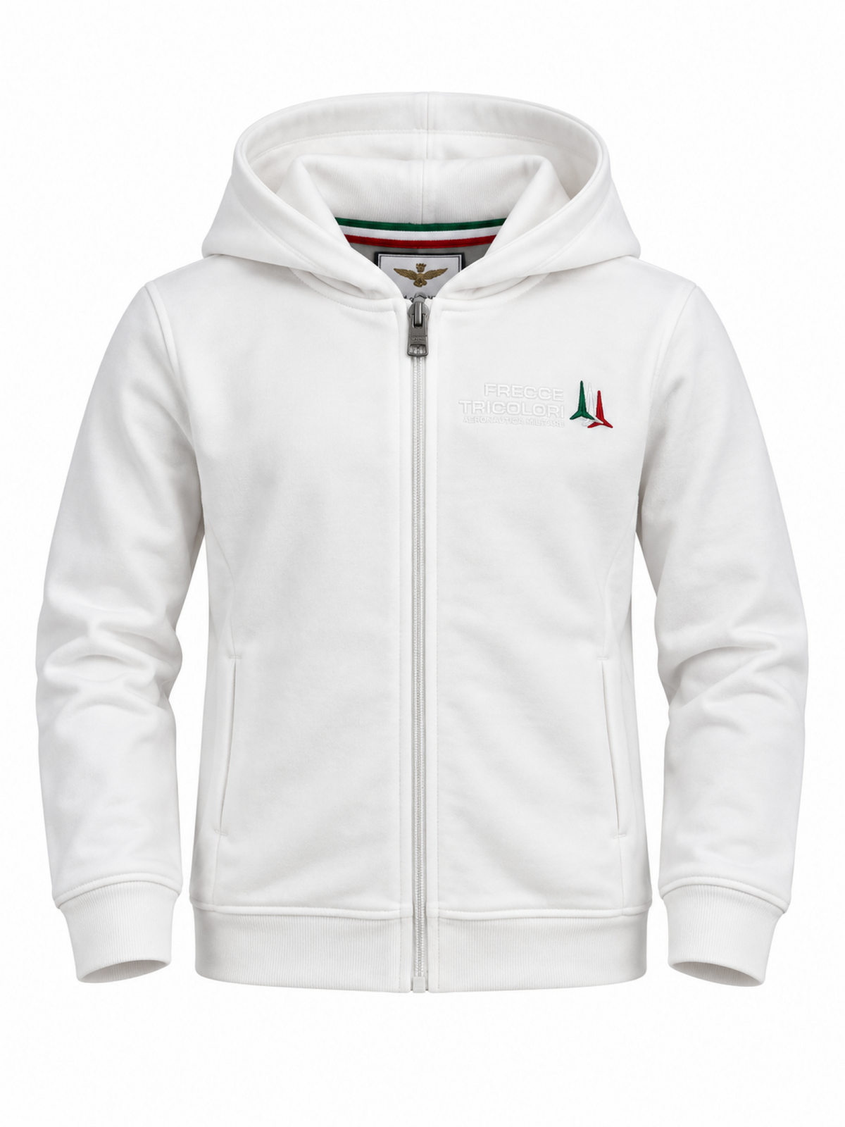 Aeronautica Militare felpa con zip e cappuccio bambino bianco 262FE0091A W02 AERONAUTICA MILITARE