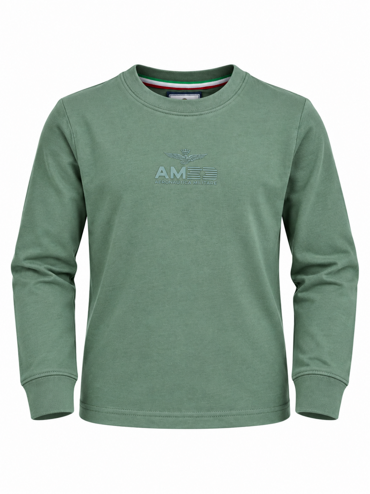 Aeronautica Militare T-shirt manica lunga bambino con logo verde 262TS0072A V46 AERONAUTICA MILITARE