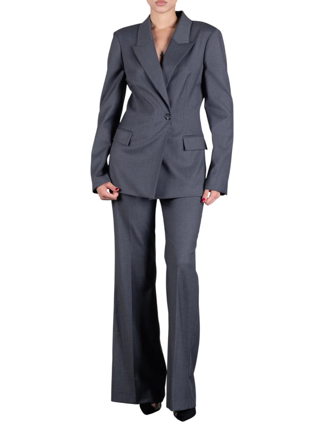 Aniye By pantaloni a zampa donna Rio grigio melange 181099 01335 ANIYE BY
