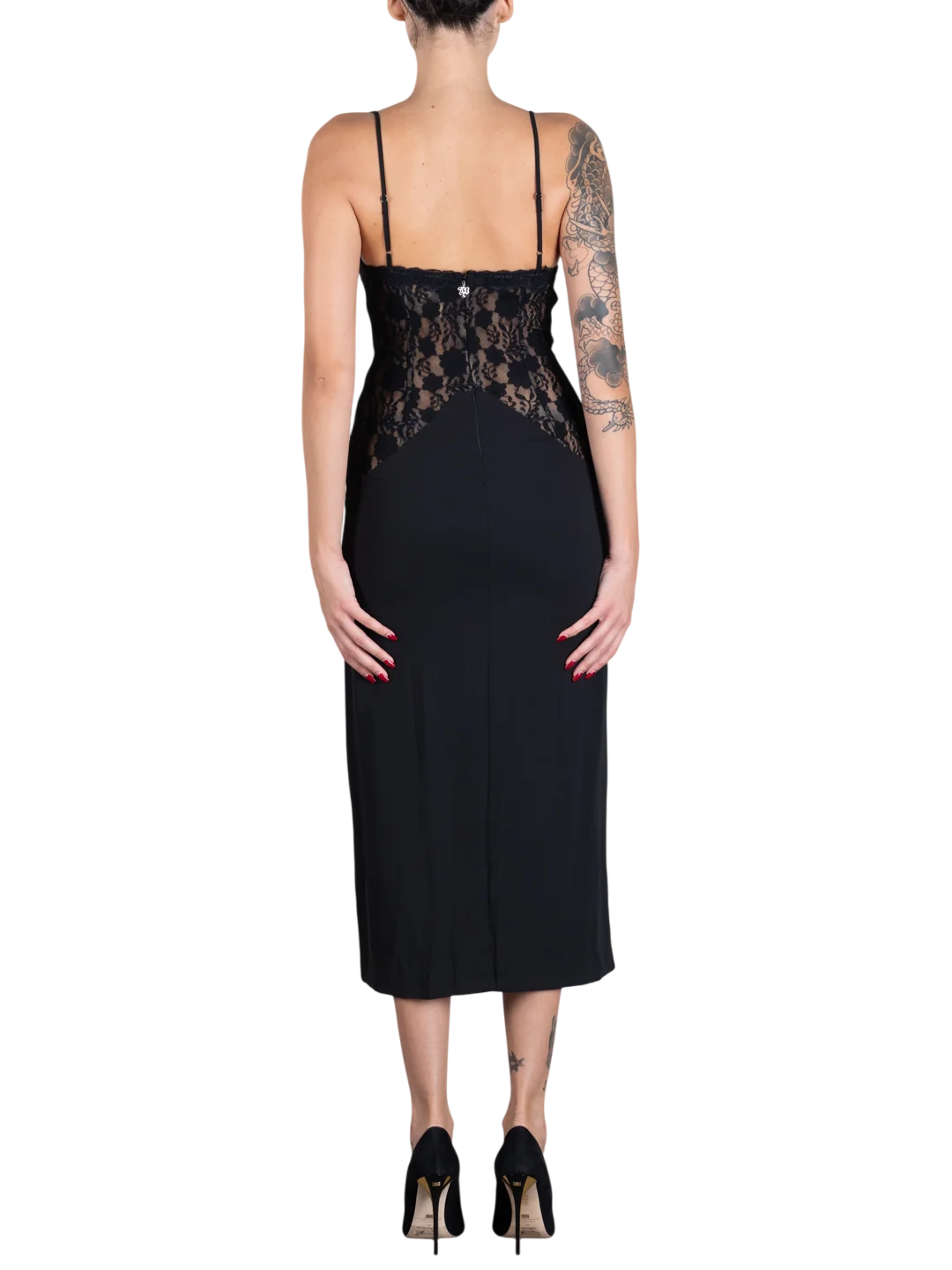 Aniye By abito midi Tahlia con pizzo nero 181339 00336 ANIYE BY