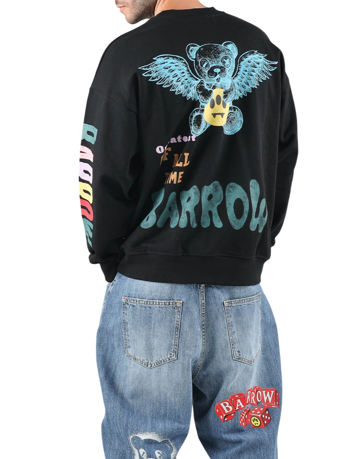Barrow felpa unisex con stampe iconiche nero F6BWUASW073 110 BARROW