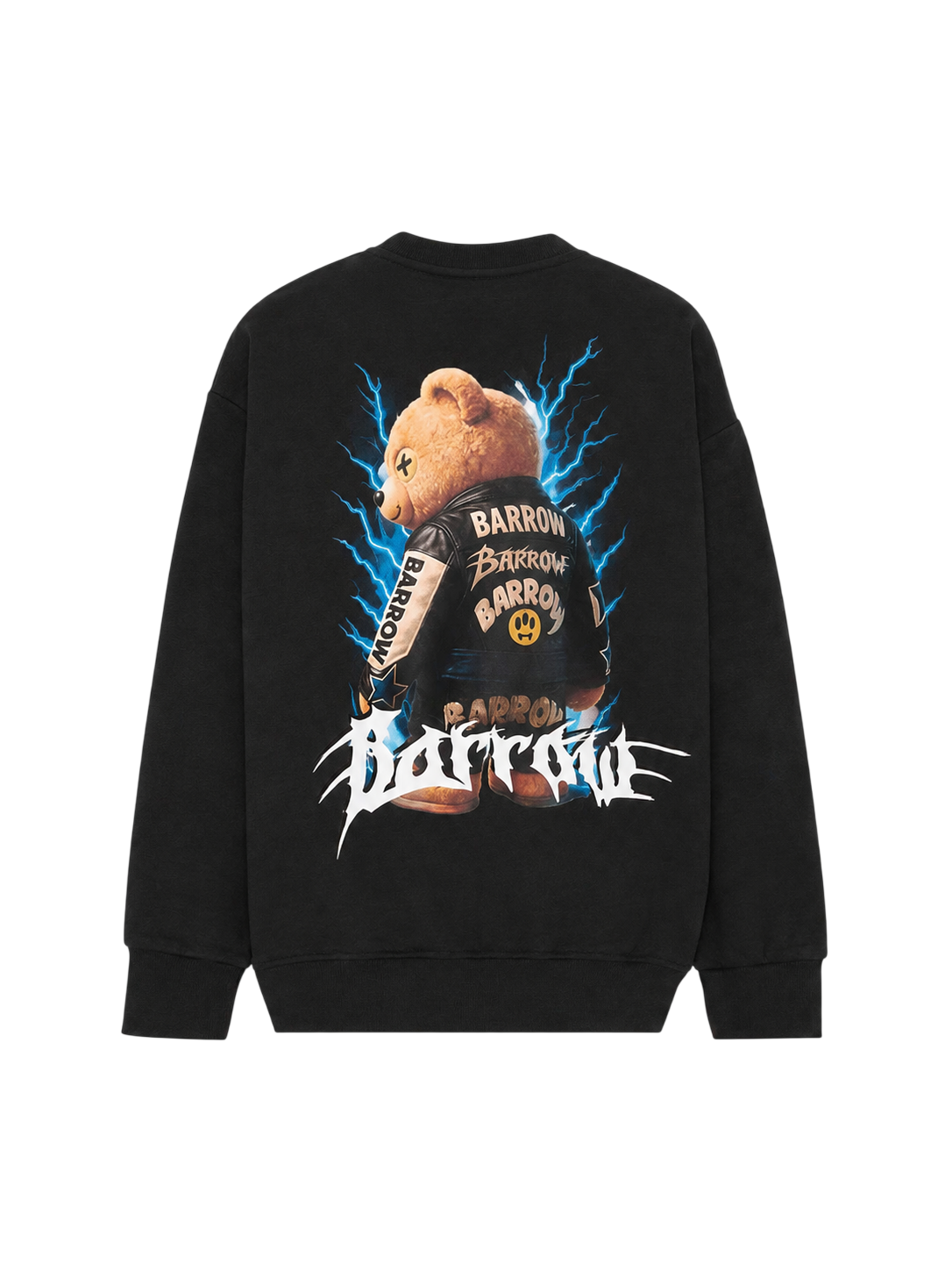 Barrow felpa bambino oversize stampe logo nero F6BKJBSW072 110 BARROW KIDS