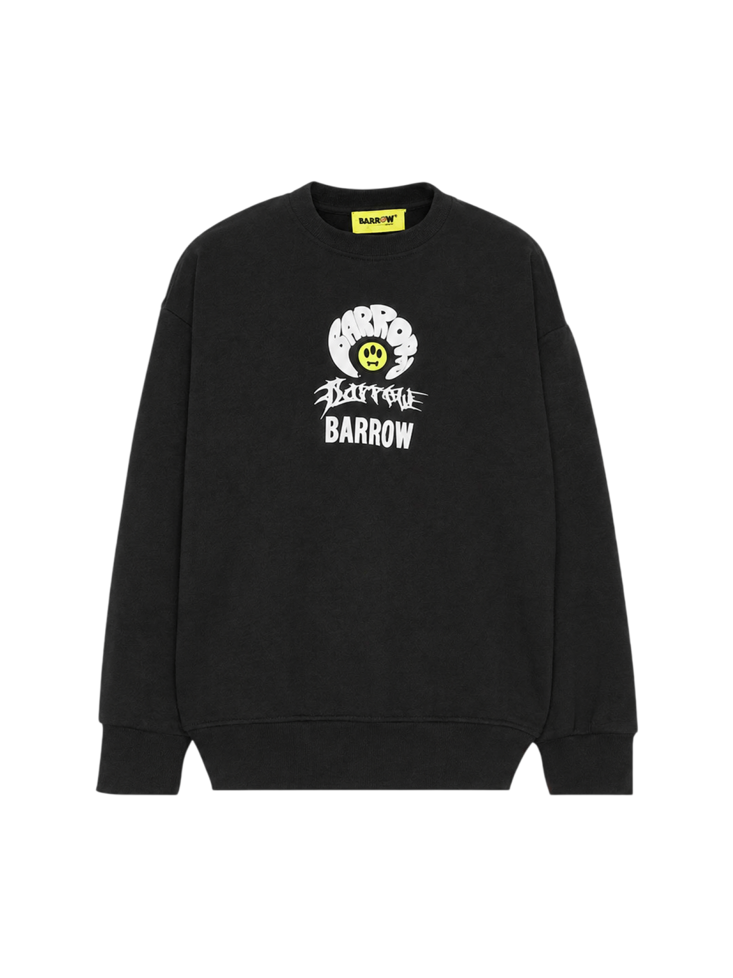 Barrow felpa bambino oversize stampe logo nero F6BKJBSW072 110 BARROW KIDS