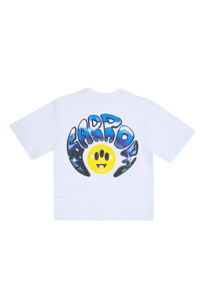 Barrow T-shirt bambino manica corta con stampa logo bianco F6BKJBTH077 002 BARROW KIDS