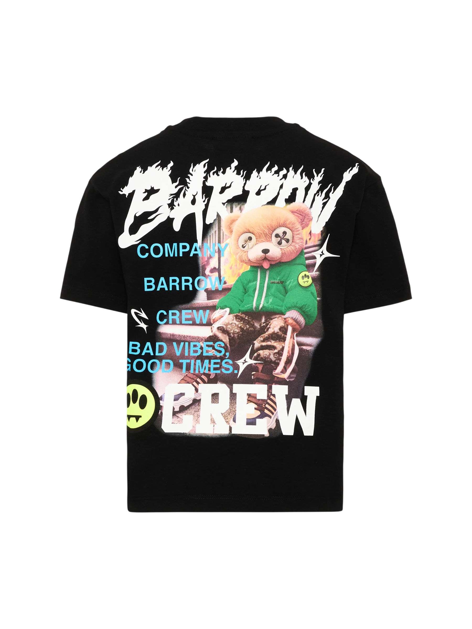 Barrow T-shirt manica corta bambino con stampe nero F6BKJBTH088 110 BARROW KIDS