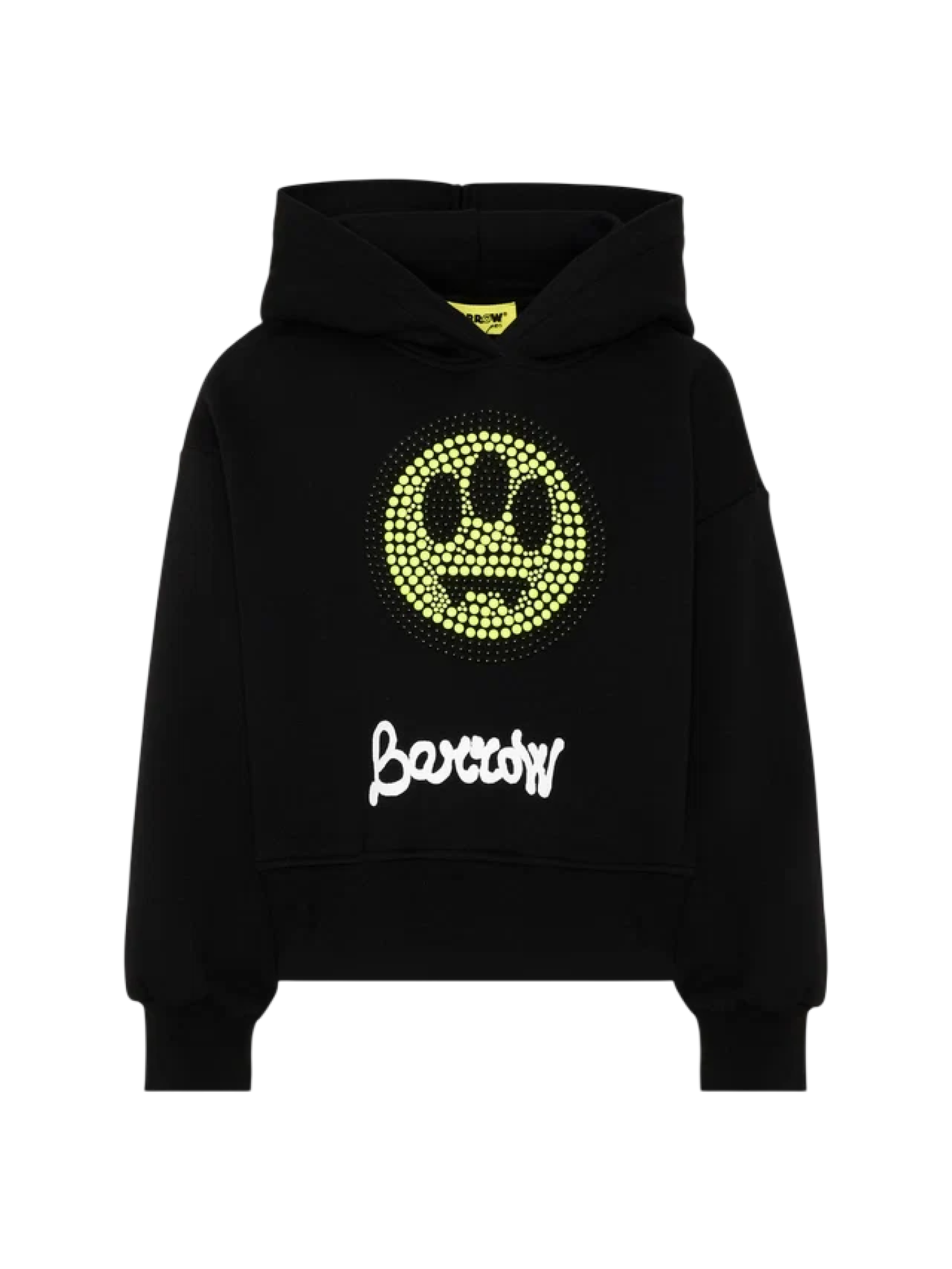 Barrow felpa con cappuccio bambina logo borchiato nero F6BKJGHS116 110 BARROW KIDS