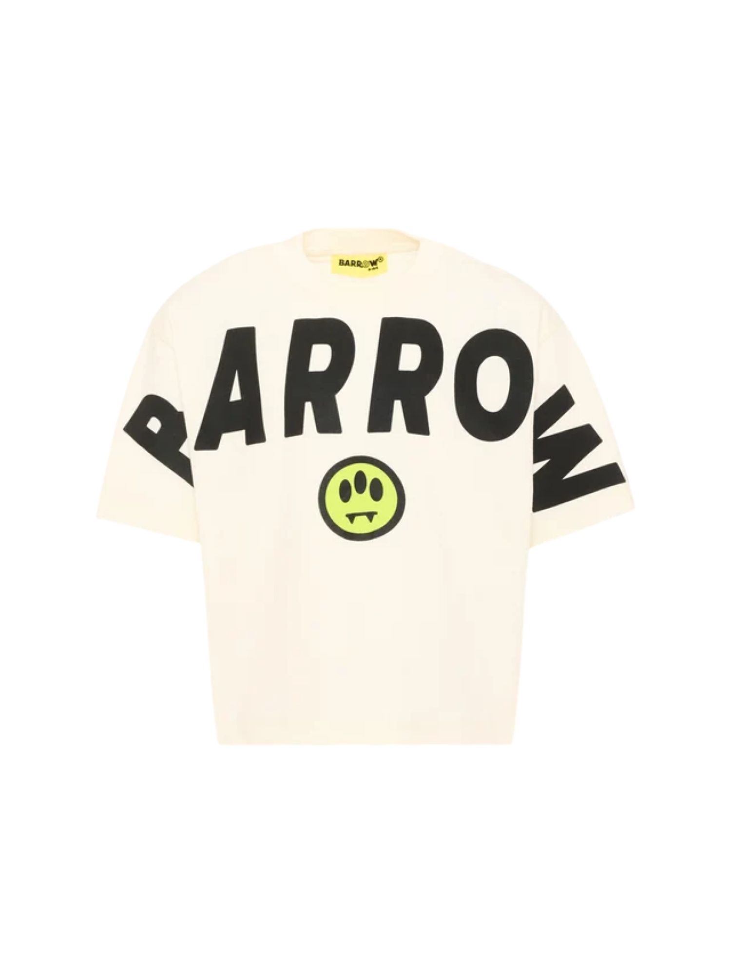 Barrow T-shirt bambina manica corta stampa logo panna F6BKJGTH011 013 BARROW KIDS