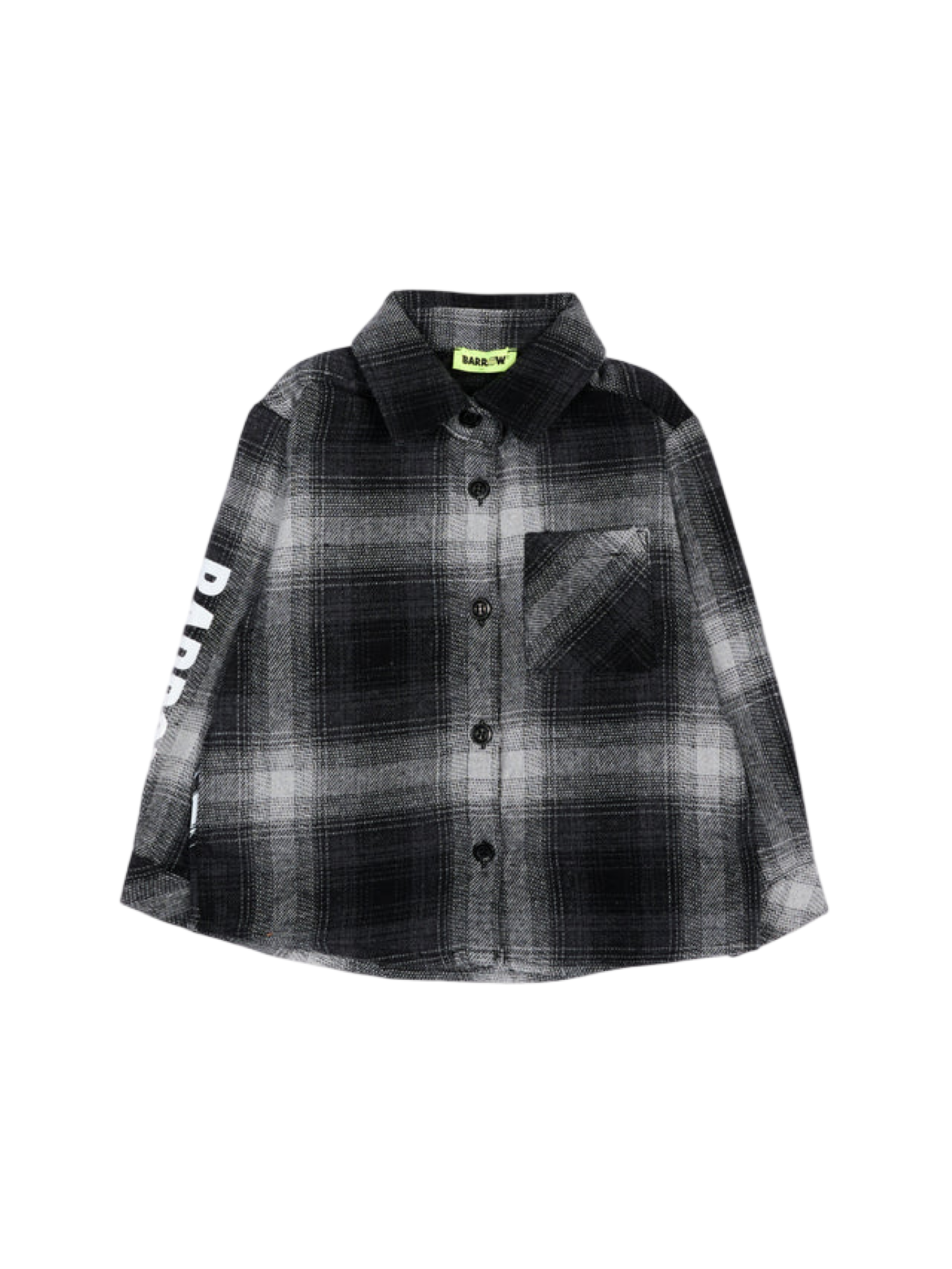 Barrow camicia neonato in flanella check grigio nero F6BKNBSI181 110 BARROW KIDS