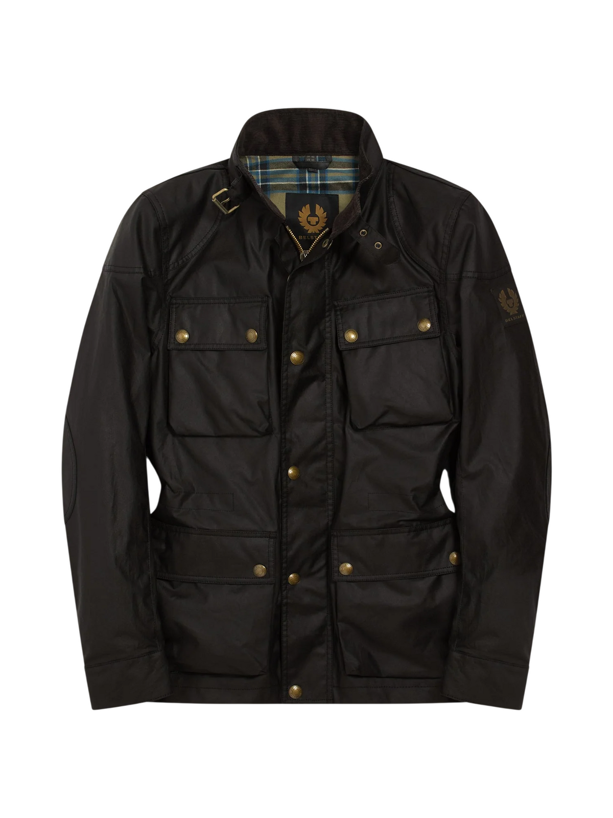 Belstaff giubbino uomo in cotone cerato Millerain nero 105300 BLACK BELSTAFF