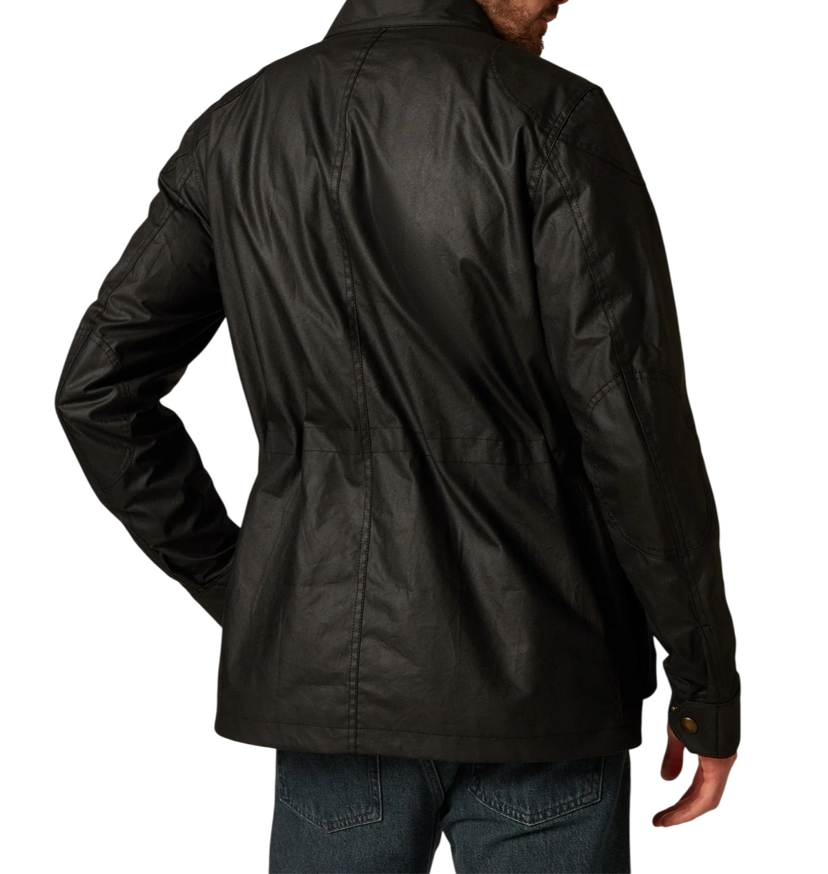 Belstaff giubbino uomo in cotone cerato Millerain nero 105300 BLACK BELSTAFF