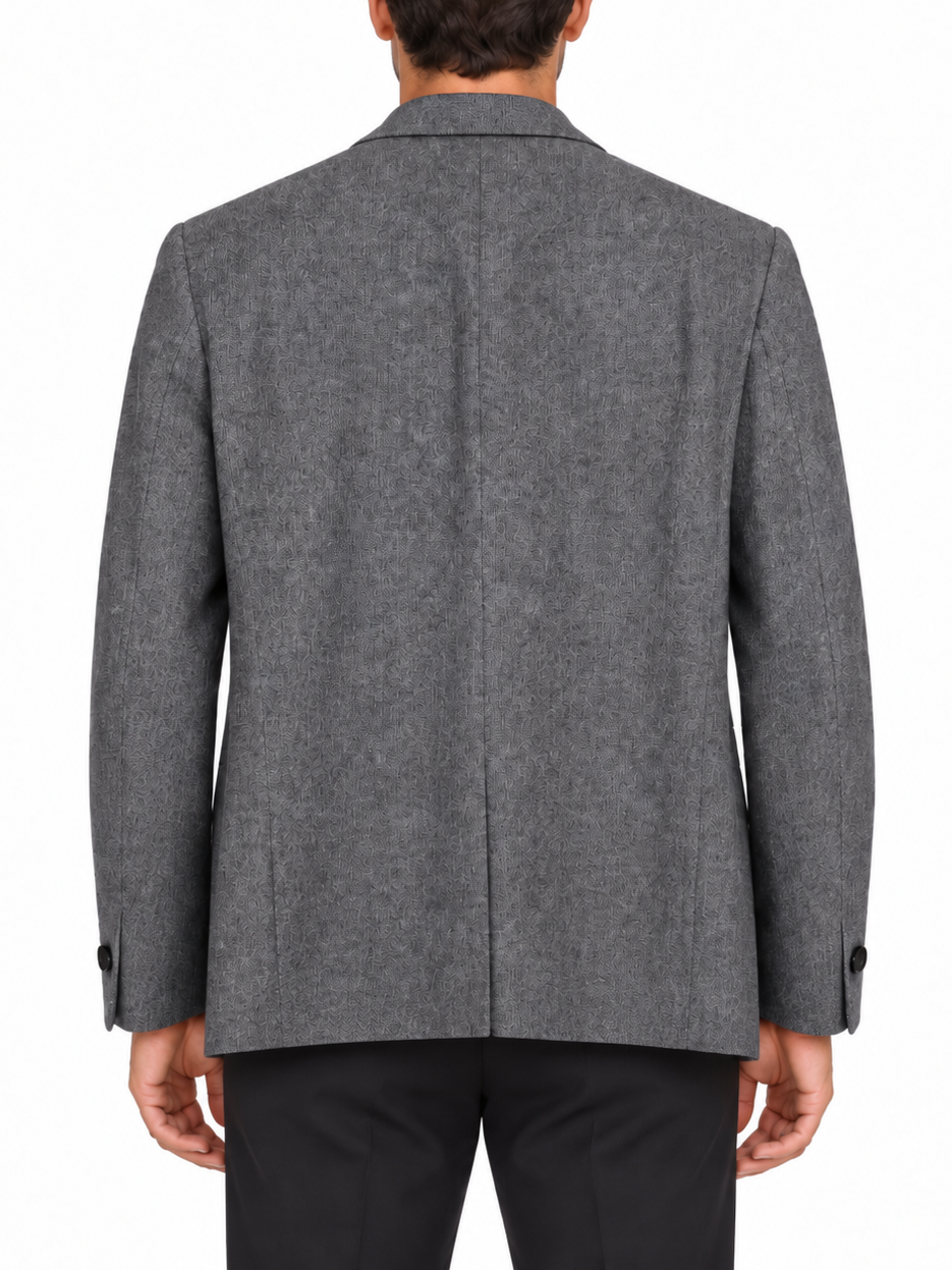 Bicolore giacca blazer monopetto uomo grigio melange R1623Z-RENO GRIGIO Bicolore