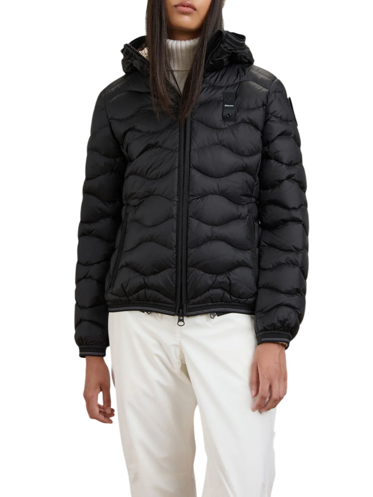 Blauer piumino donna Camelia con cappuccio nero 26WBLDC03033-006047 999EI BLAUER