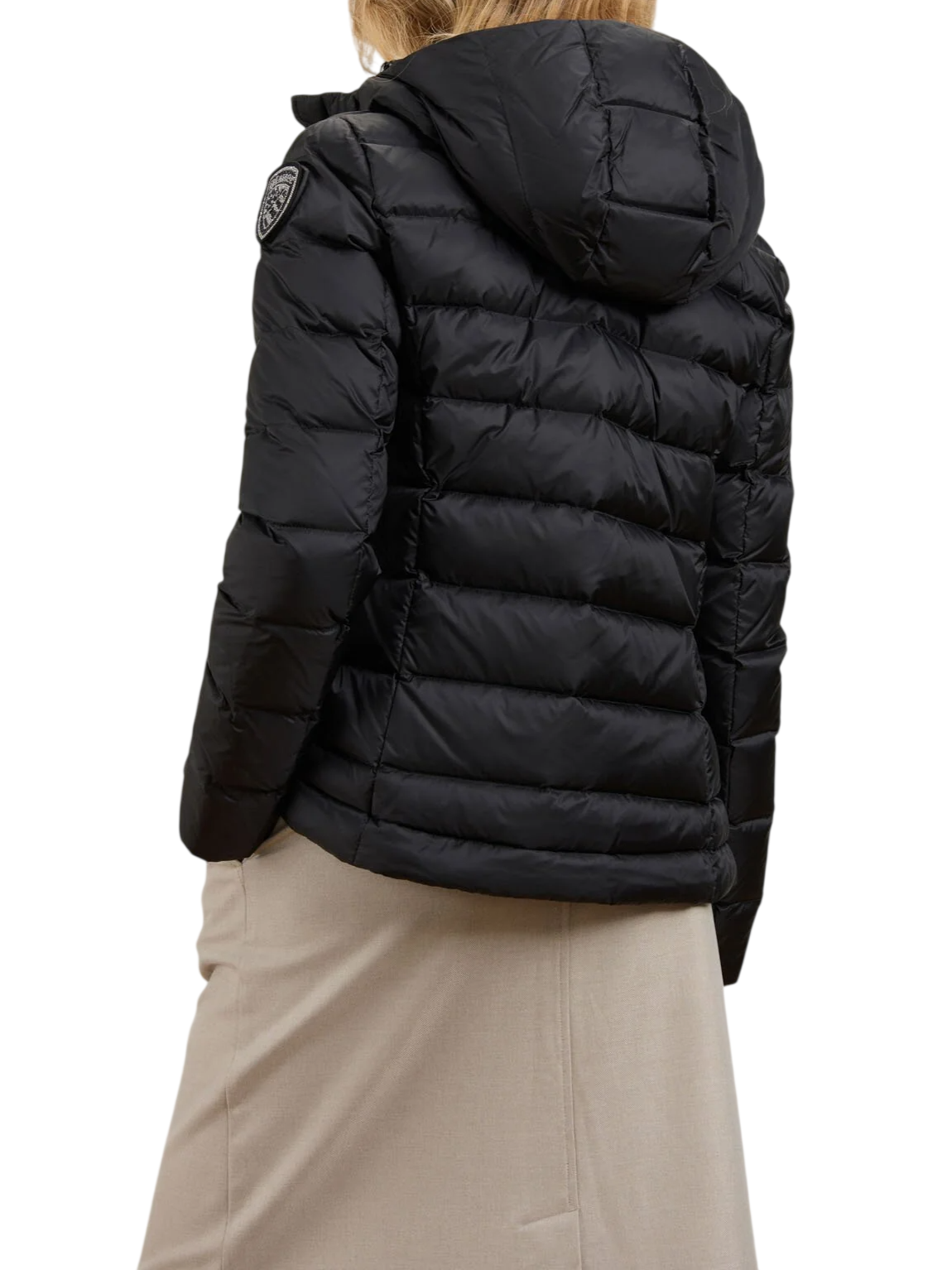 Blauer piumino donna Charme con cappuccio nero 26WBLDC03037-006047 999EI BLAUER
