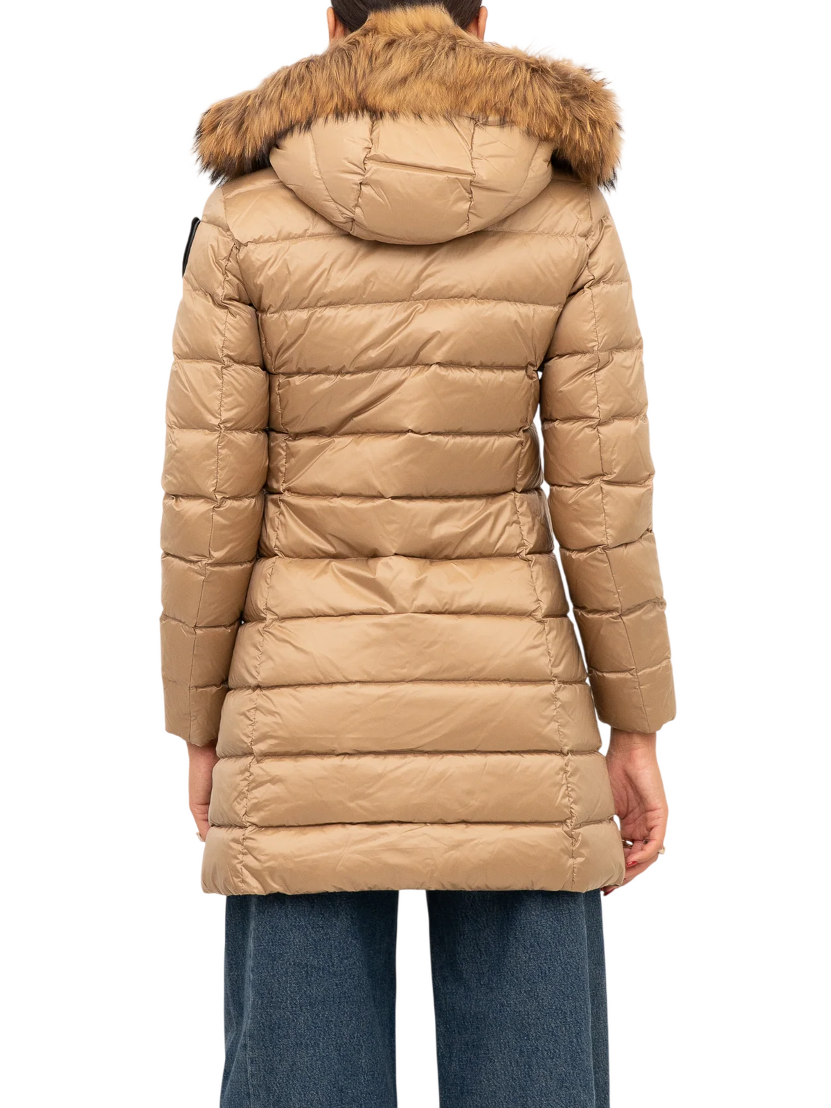 Blauer piumino lungo donna Kristin con cappuccio beige 26WBLDK03040-006047 336MI BLAUER