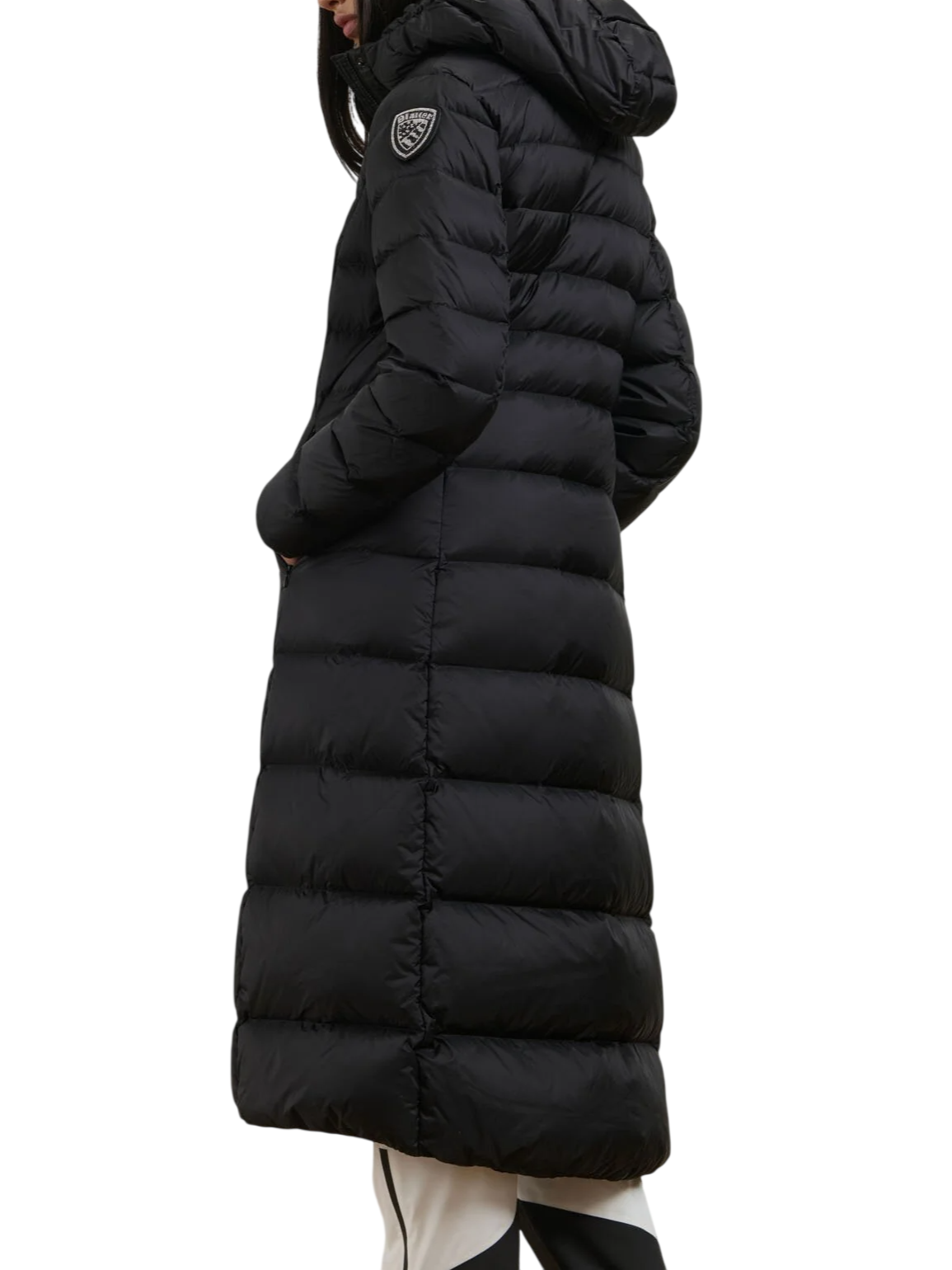 Blauer piumino lungo donna Anita con cappuccio nero 26WBLDK03043-006047 999 BLAUER